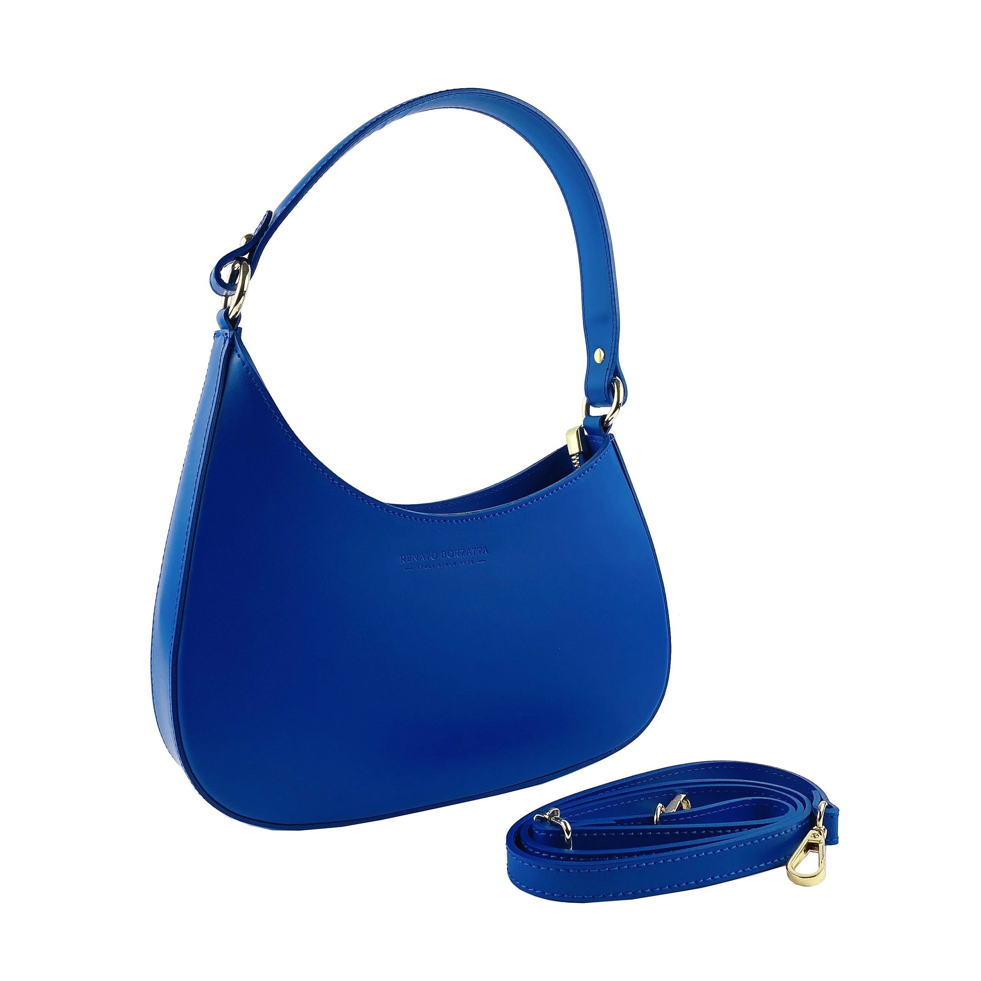 Women's Shoulder Bag with Removable Shoulder Strap in Genuine Leather