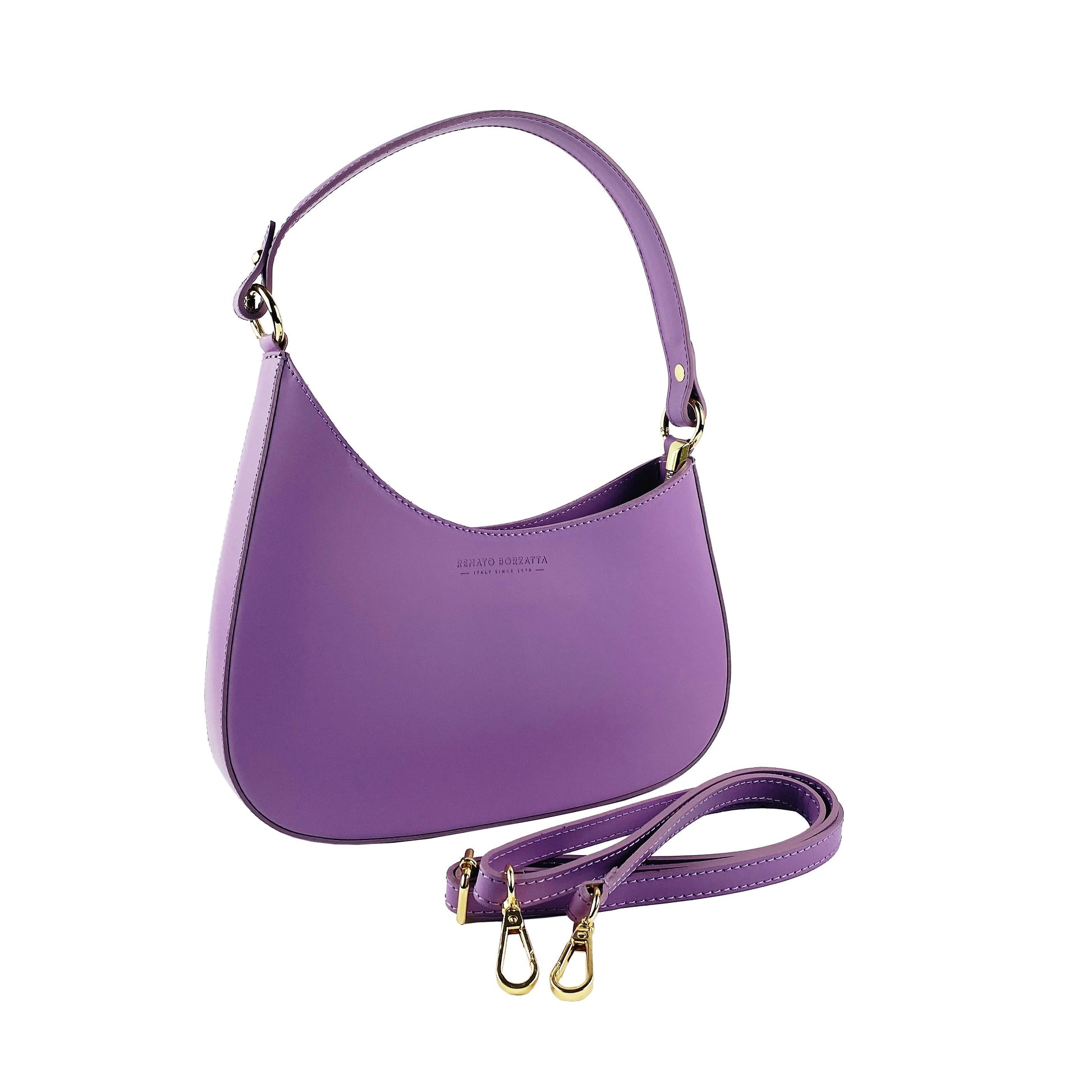 Women's Shoulder Bag and Removable Shoulder Strap in Genuine Leather