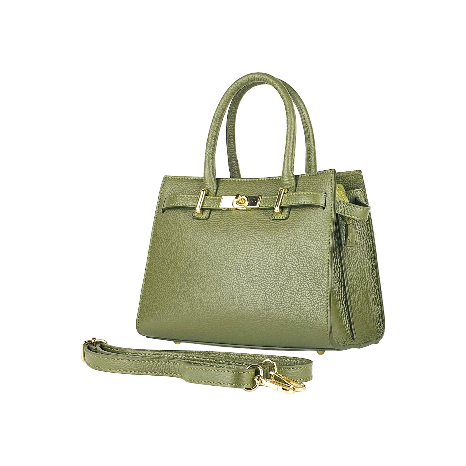 Women's Handbag in Genuine Leather Made in Italy with Shoulder Strap