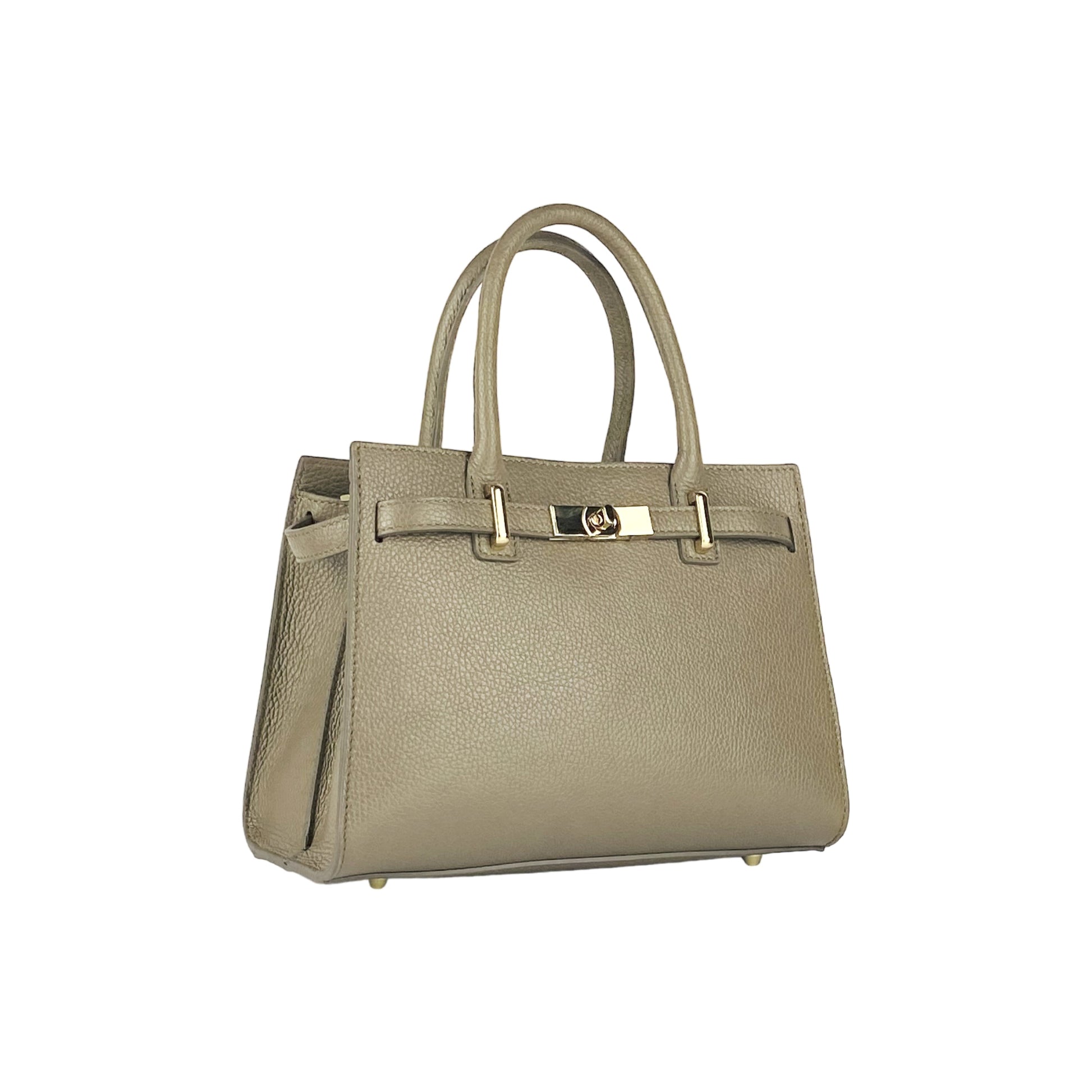 Women’s Genuine Leather Handbag with Shoulder Strap – Made in Italy