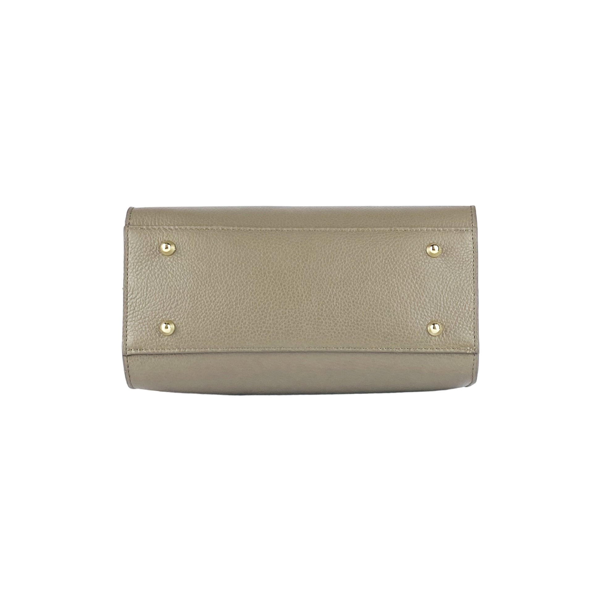 Women’s Genuine Leather Handbag with Shoulder Strap – Made in Italy
