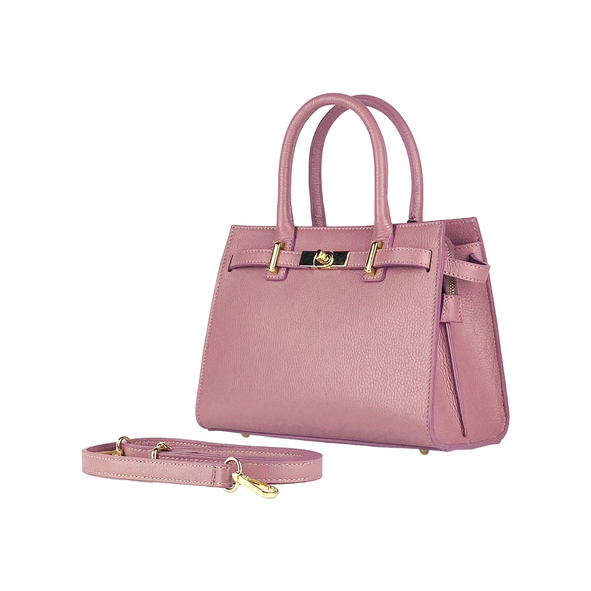 Women's Handbag in Genuine Leather with Shoulder Strap