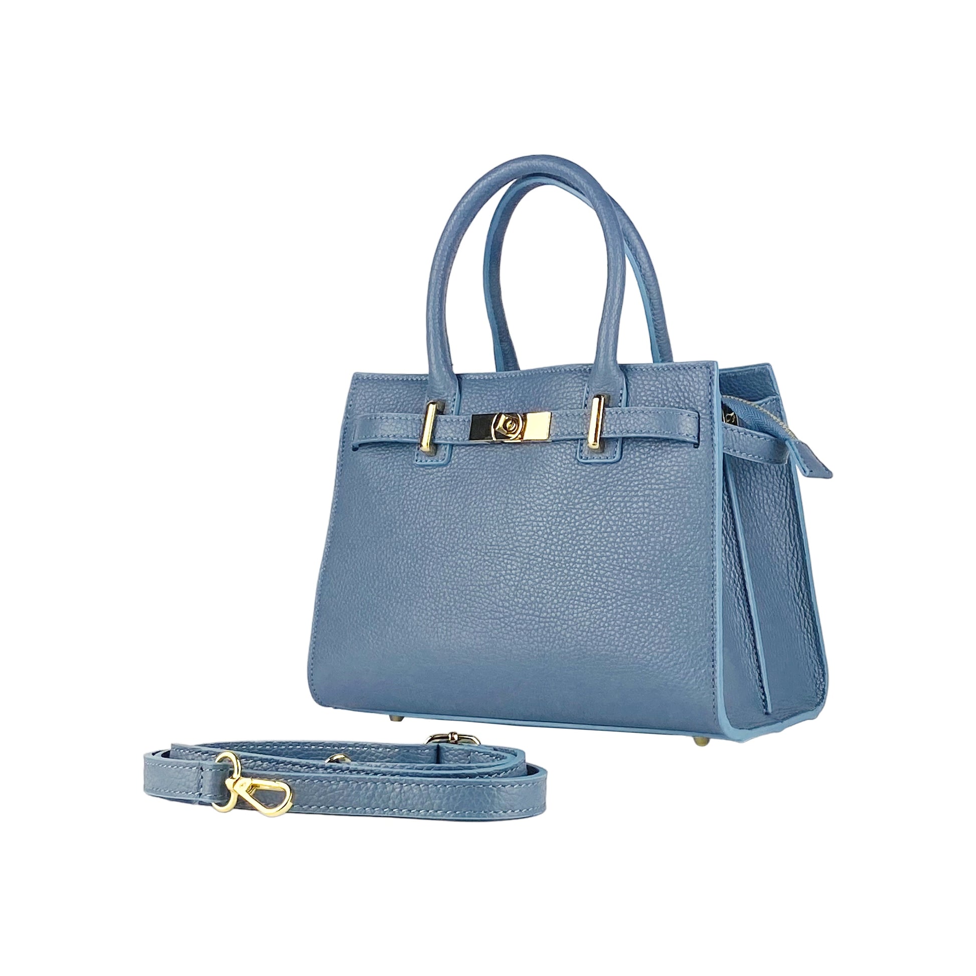 Women's Handbag in Genuine Leather with Shoulder Strap