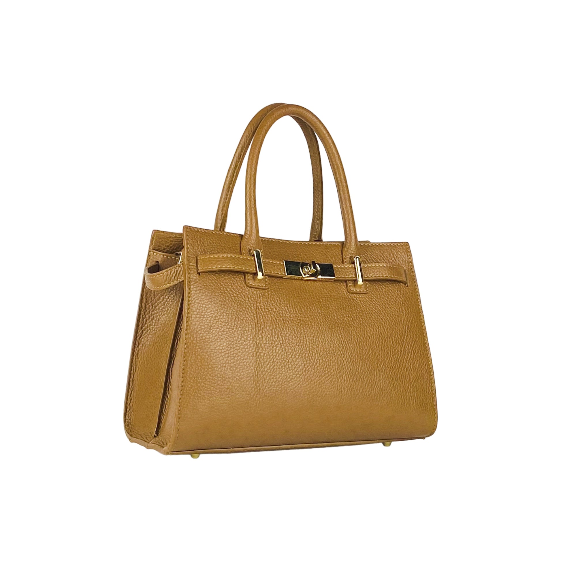 Women's Genuine Leather Handbag Made in Italy with Shoulder Strap