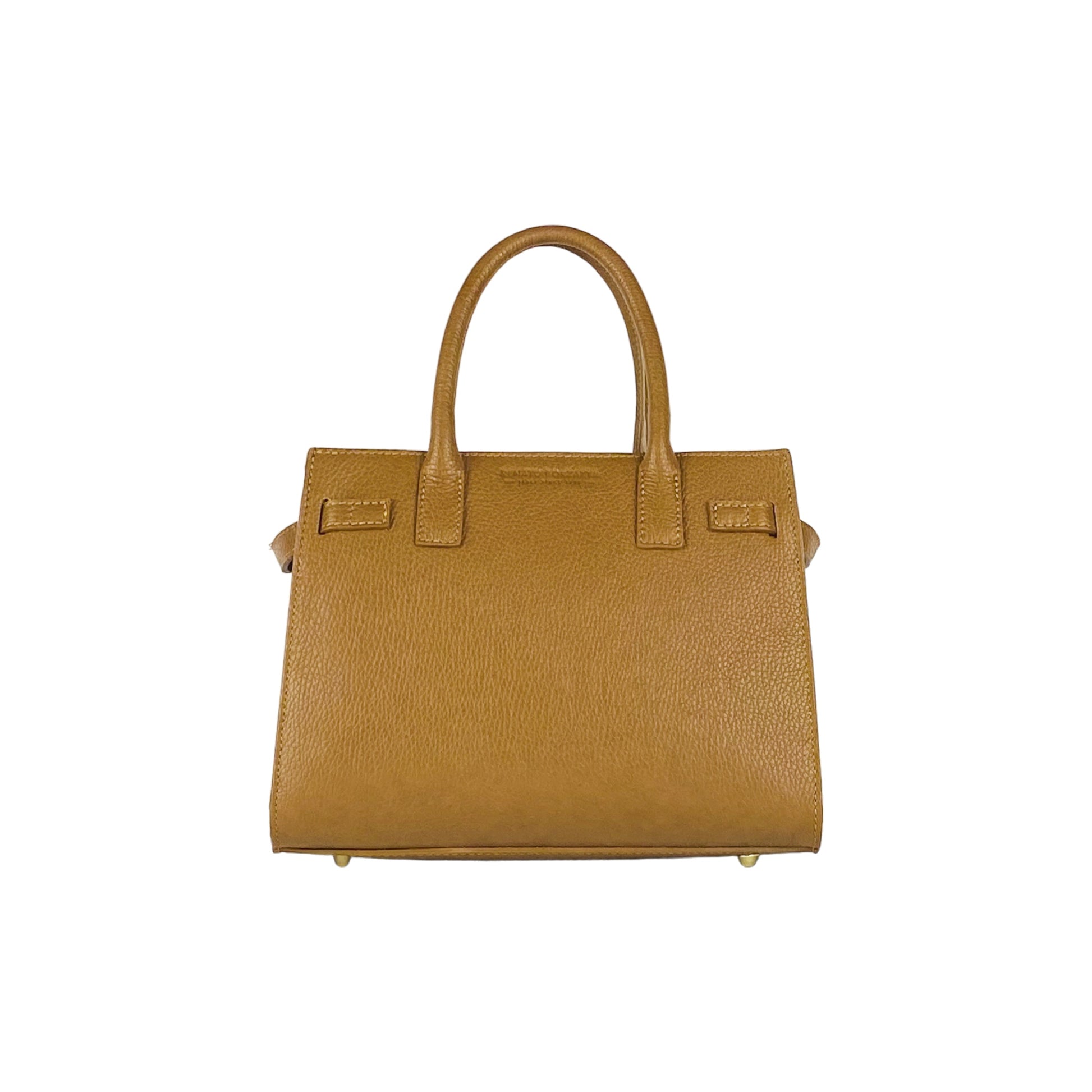 Women's Genuine Leather Handbag Made in Italy with Shoulder Strap