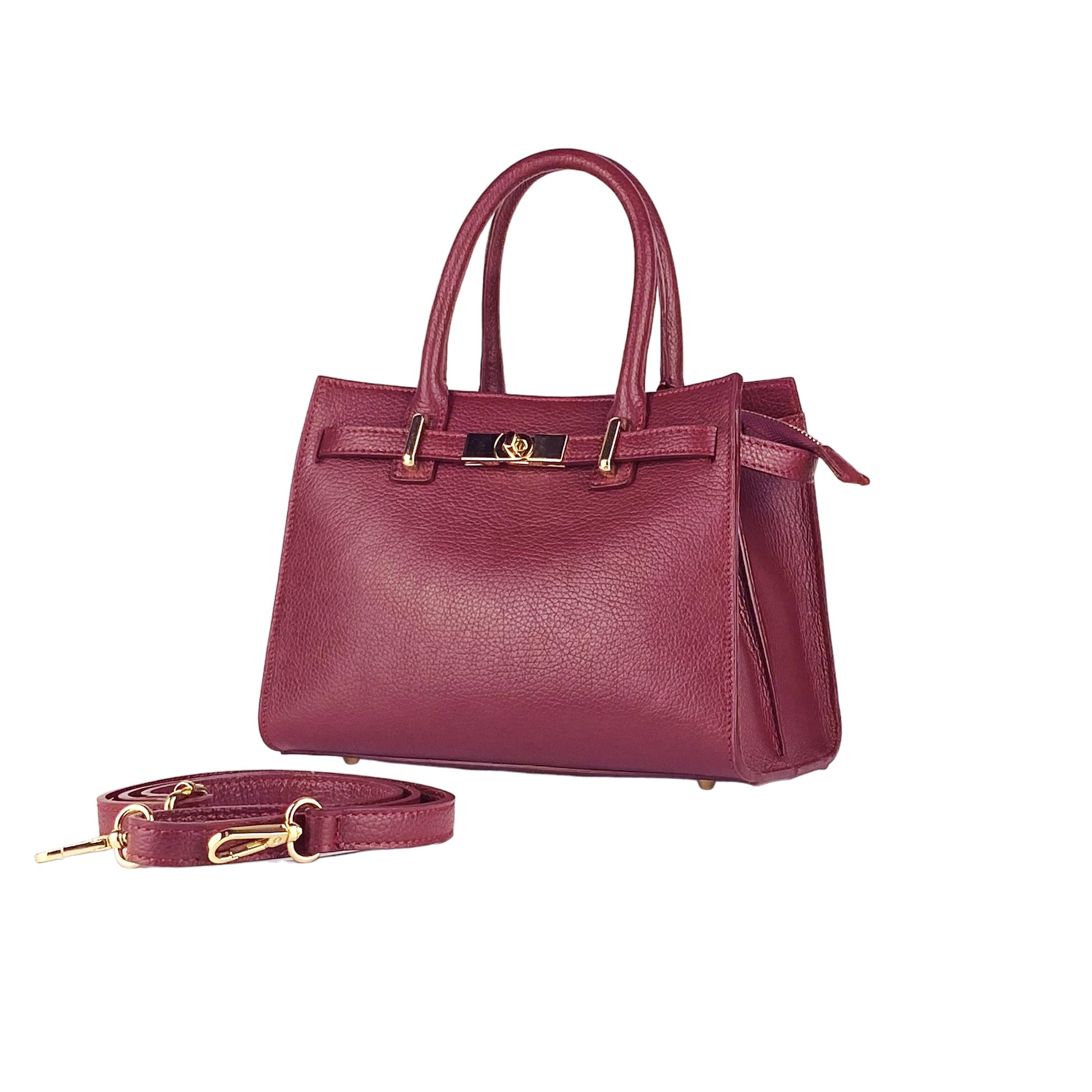 Women's Genuine Leather Handbag with Shoulder Strap