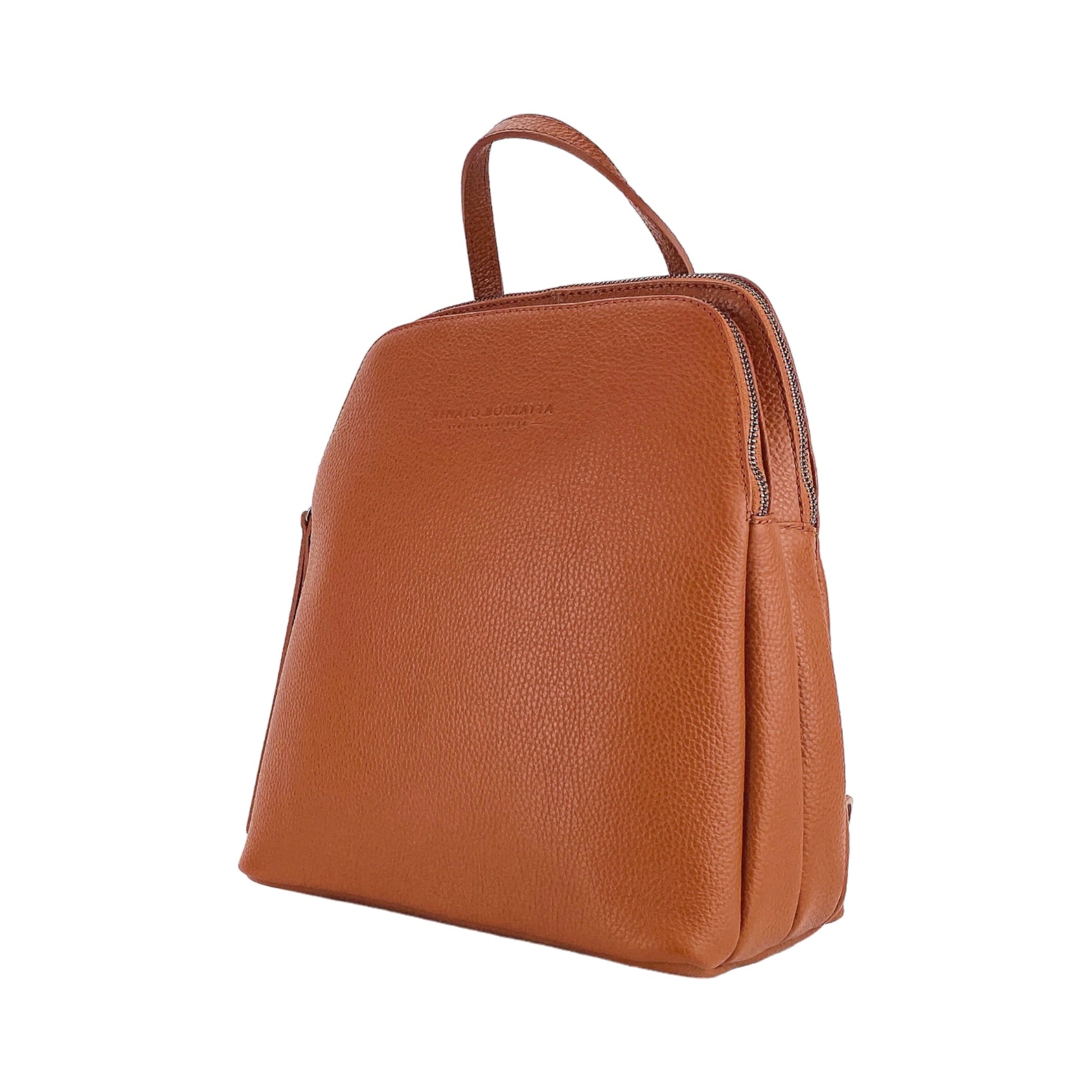 Women’s Double-Compartment Backpack in Genuine Leather – Made in Italy