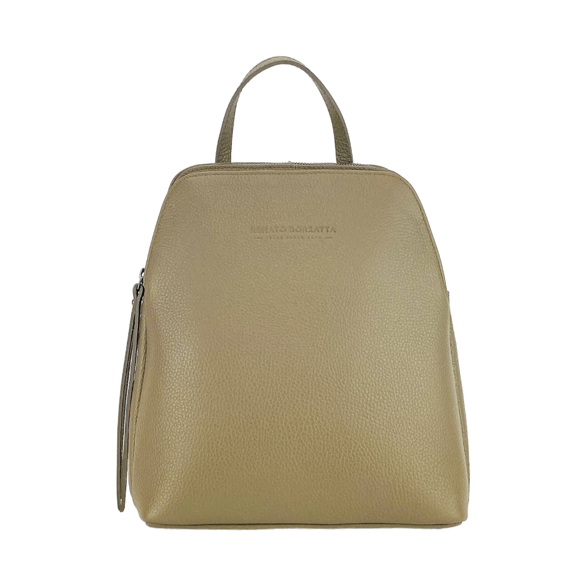 Women's Genuine Leather Backpack with Double Compartment – Made in Italy
