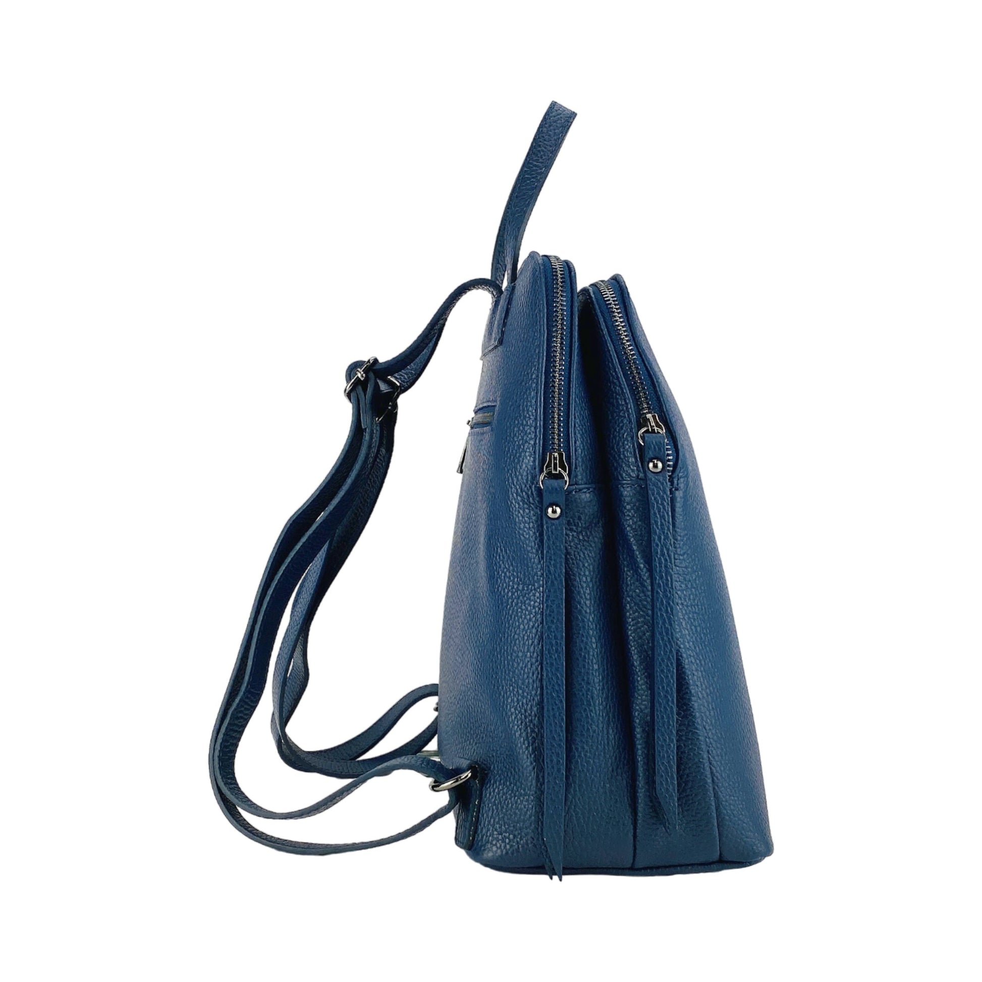 Double-Compartment Leather Backpack for Women – Made in Italy