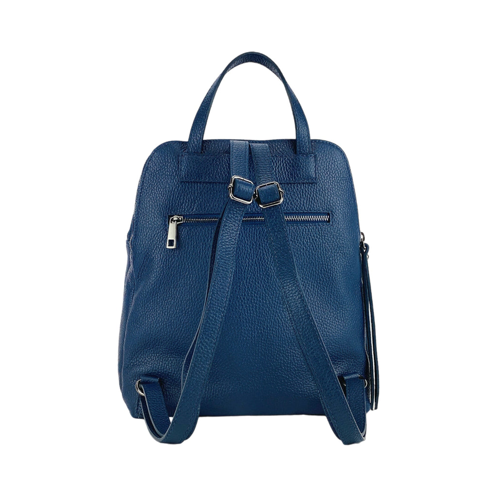 Double-Compartment Leather Backpack for Women – Made in Italy