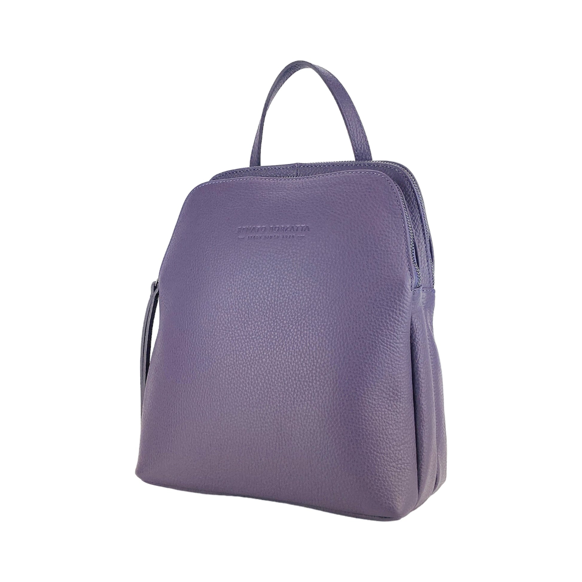 Double-Compartment Leather Backpack for Women – Made in Italy