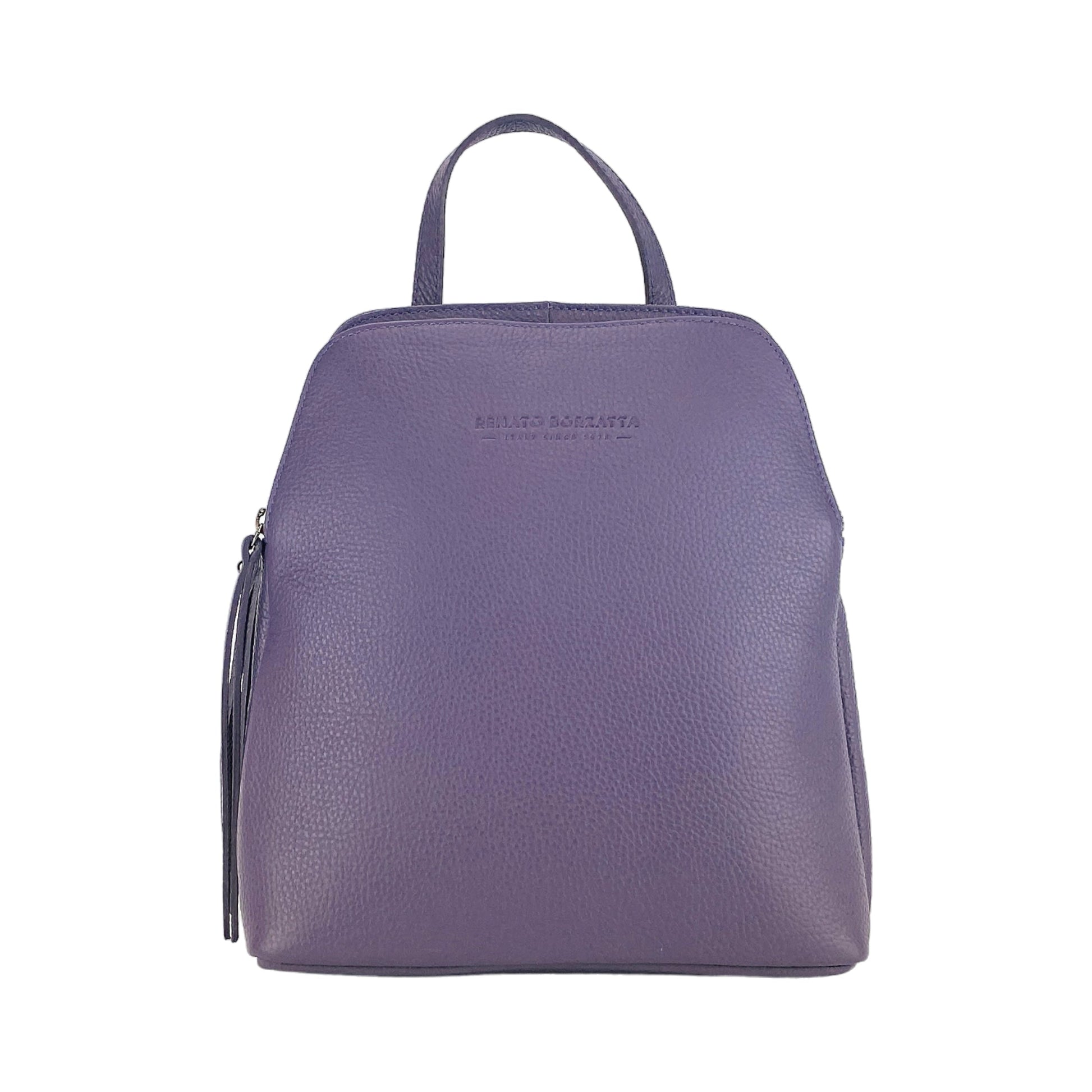 Double-Compartment Leather Backpack for Women – Made in Italy