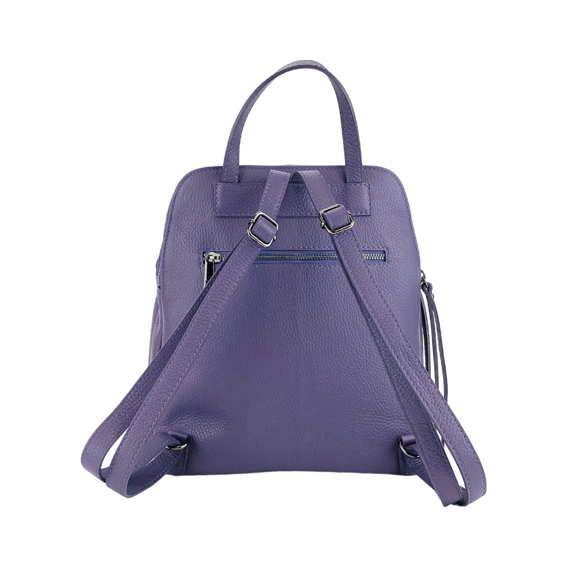 Double-Compartment Leather Backpack for Women – Made in Italy