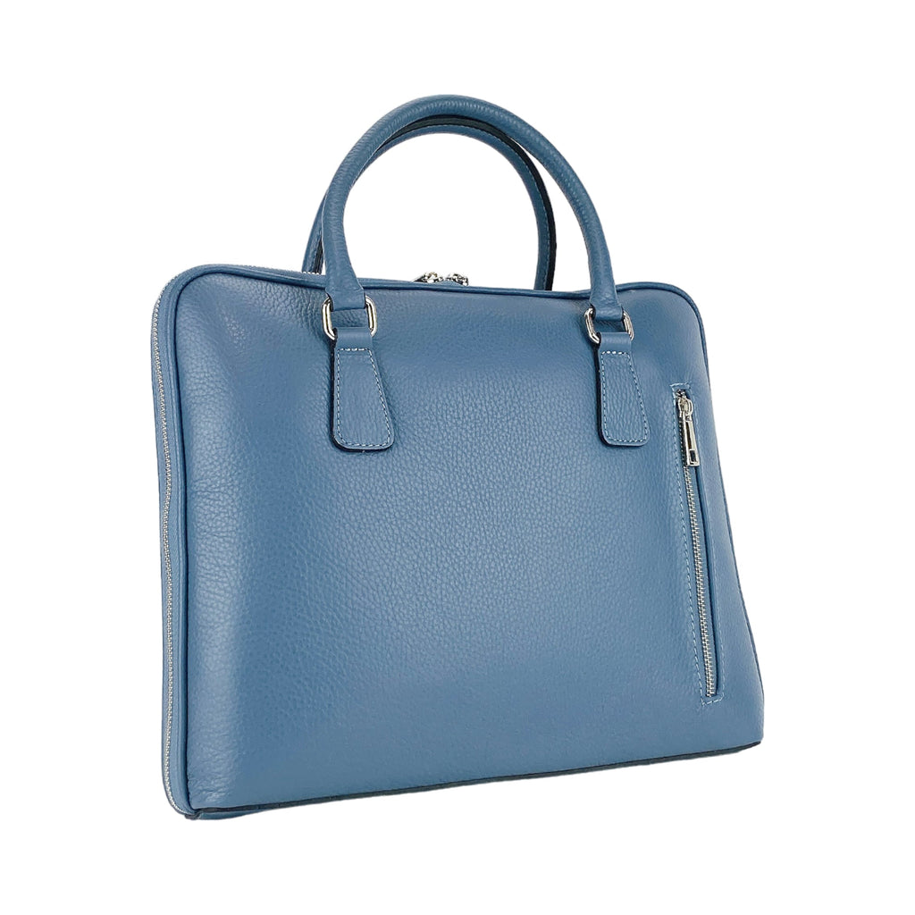 Unisex Business Briefcase in Genuine Leather Made in Italy