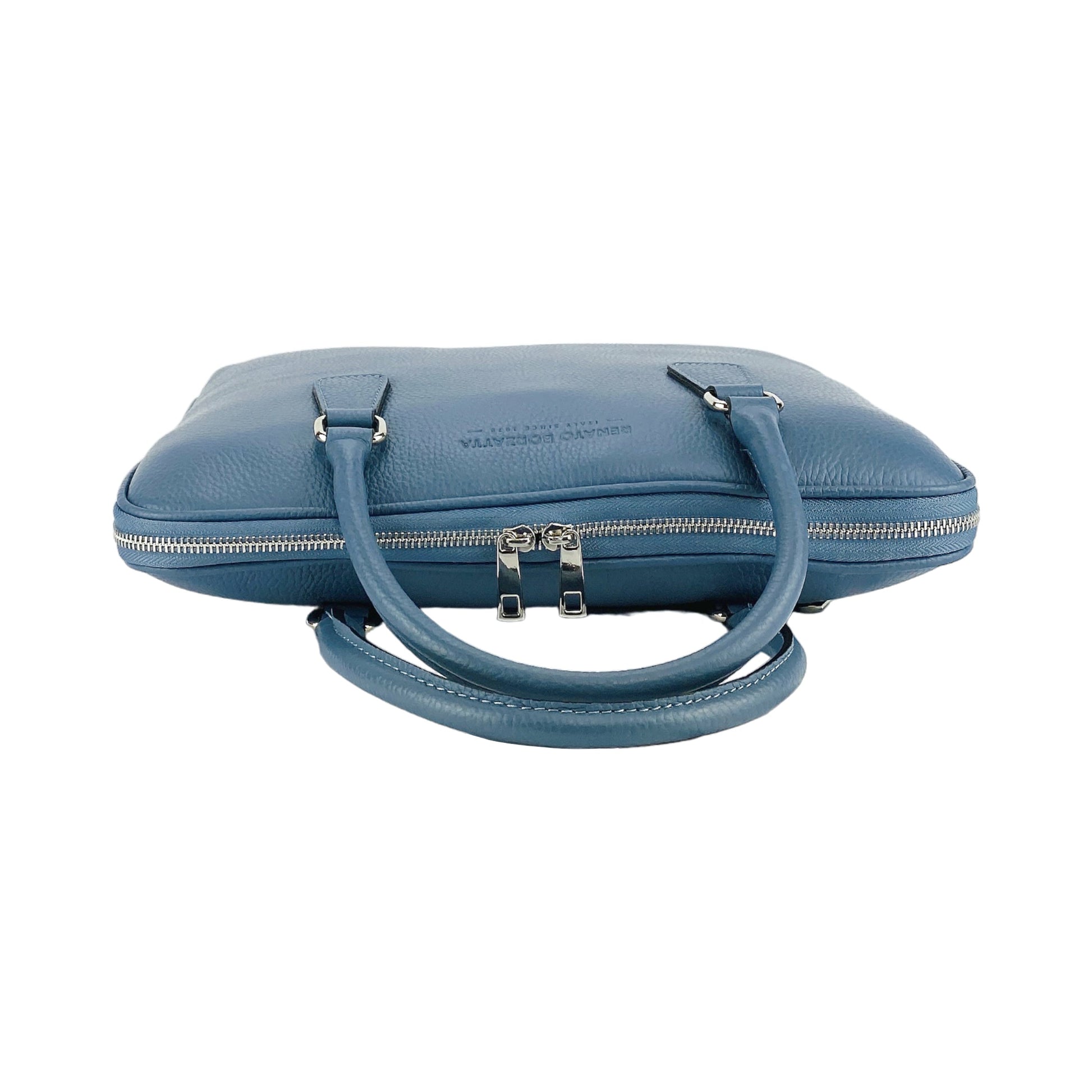 Unisex Business Briefcase in Genuine Leather Made in Italy