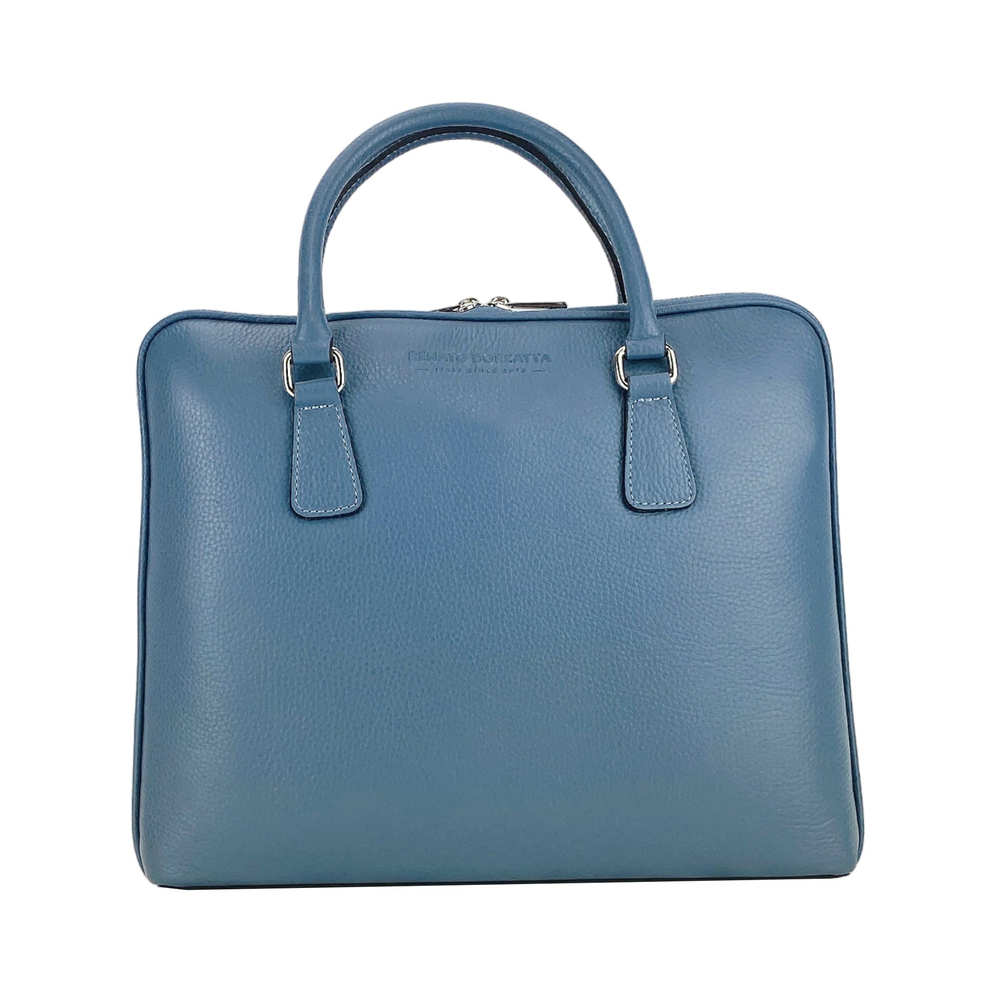Unisex Business Briefcase in Genuine Leather Made in Italy