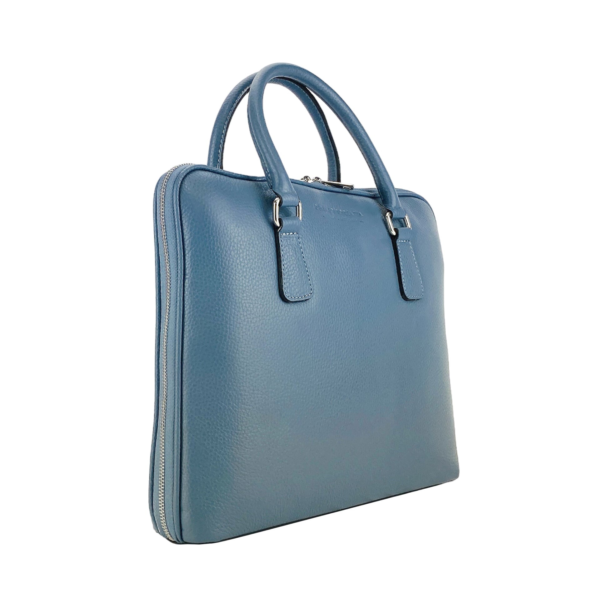Unisex Business Briefcase in Genuine Leather Made in Italy