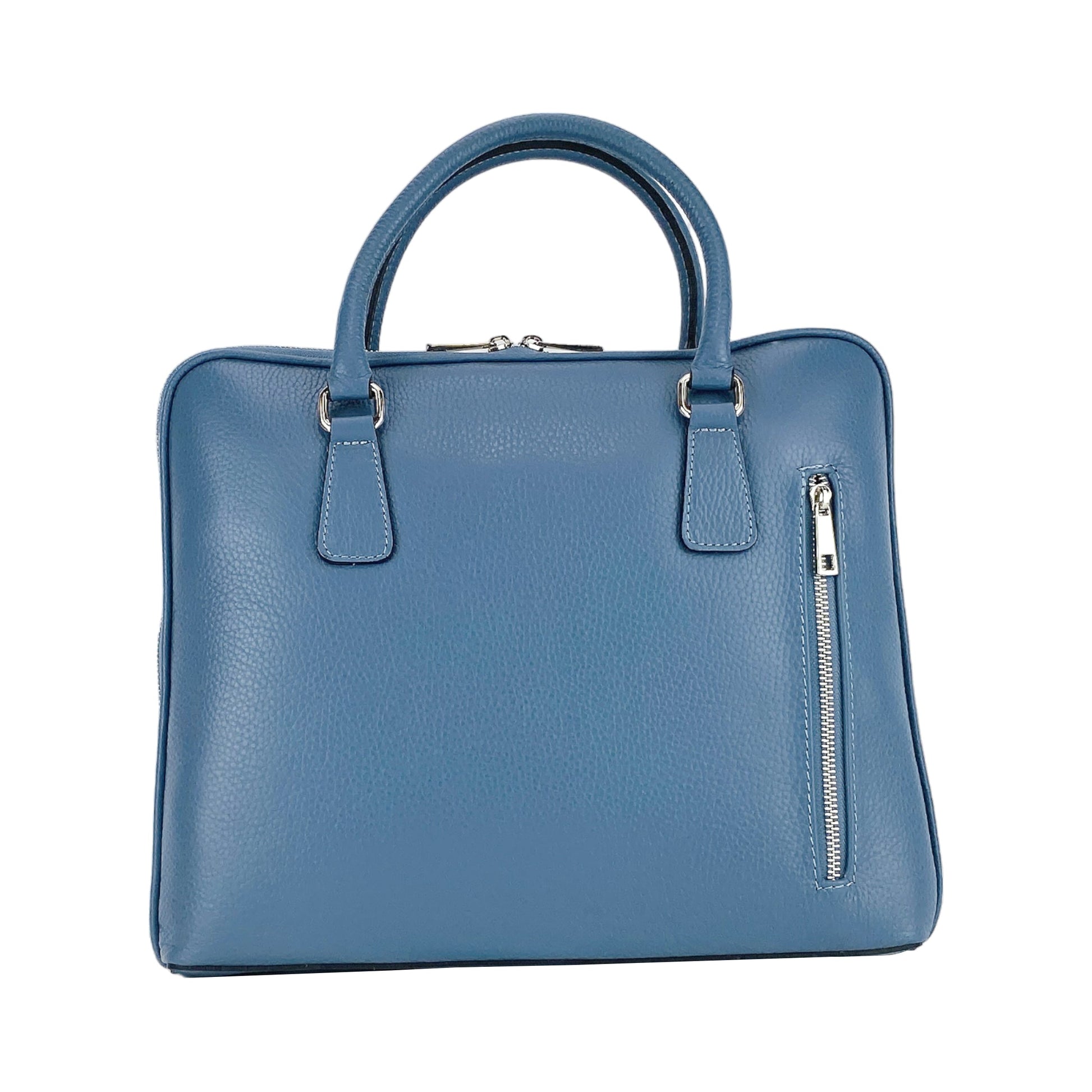 Unisex Business Briefcase in Genuine Leather Made in Italy