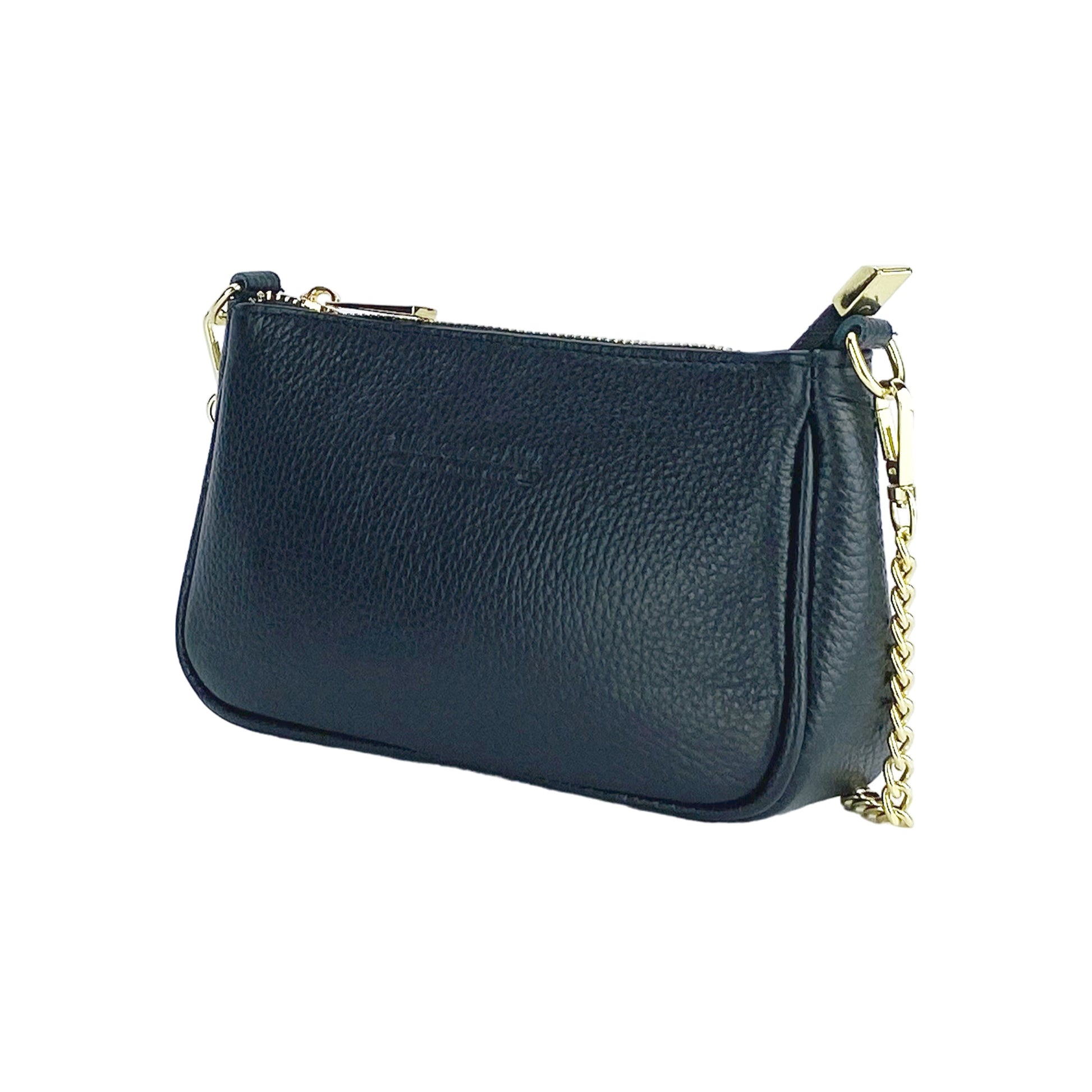 Small Genuine Leather Bag Made in Italy with Shoulder Strap