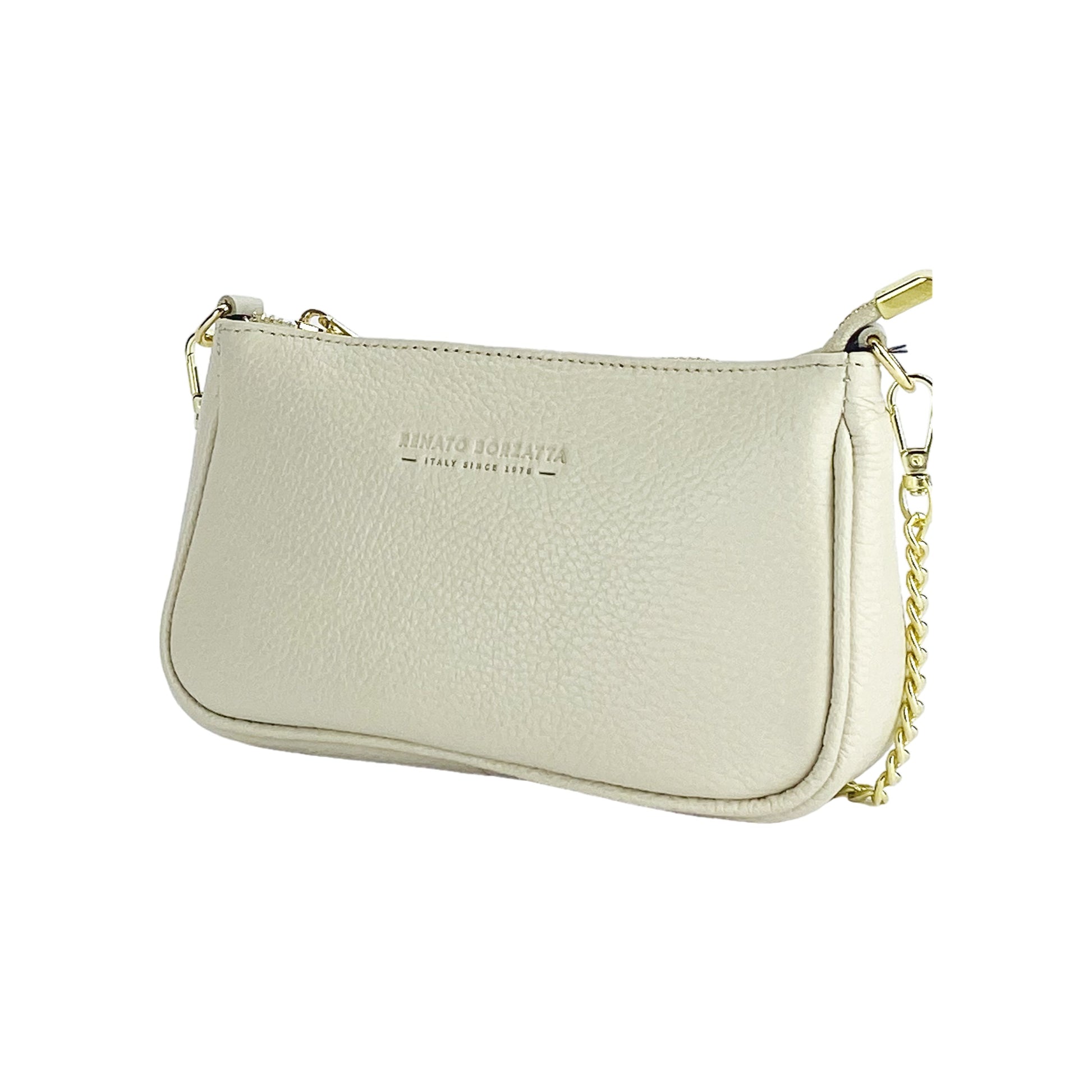 Small Genuine Leather Bag Made in Italy with Shoulder Strap