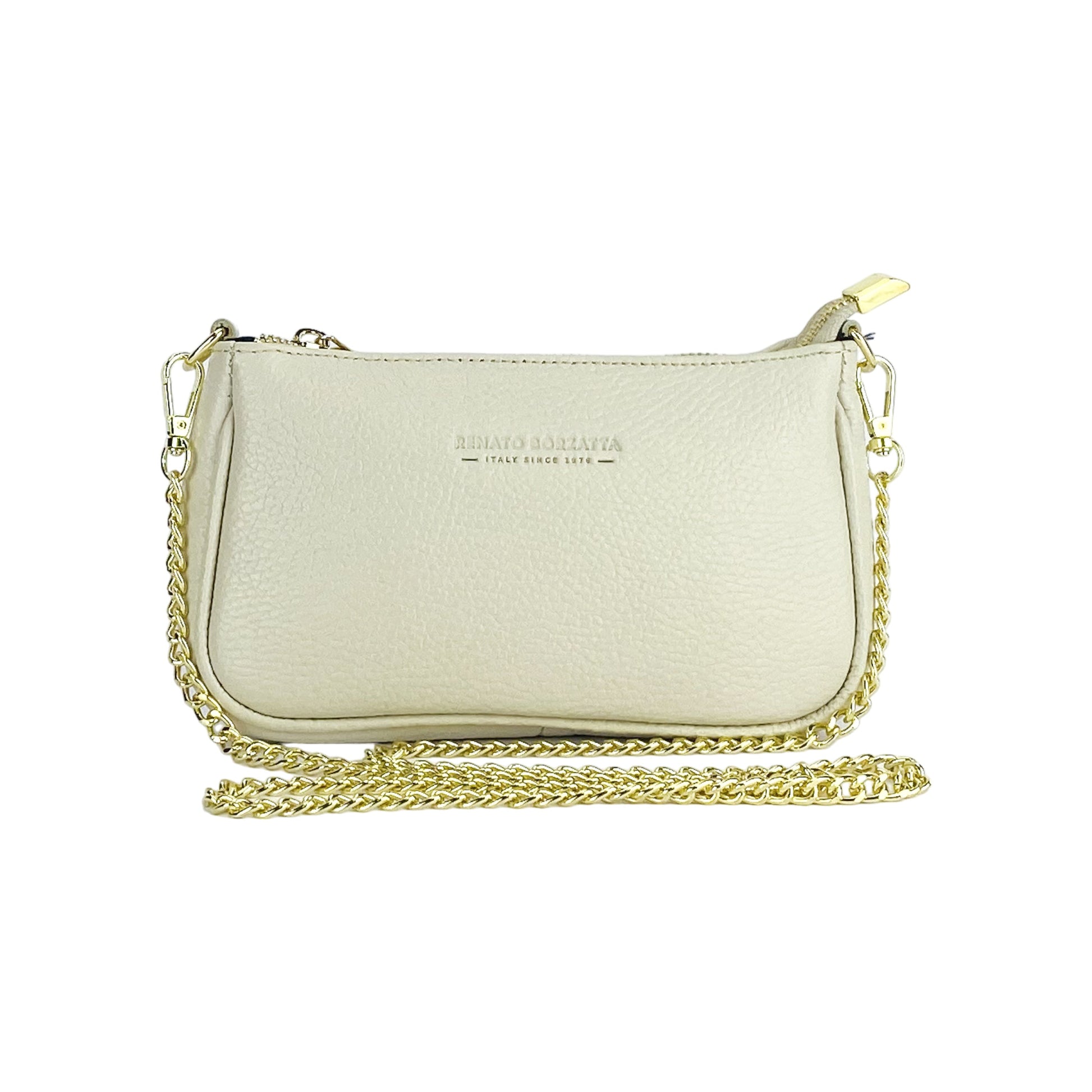 Small Genuine Leather Bag Made in Italy with Shoulder Strap