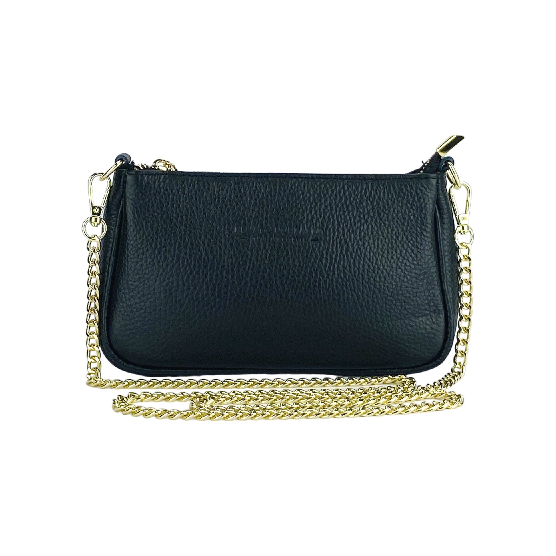 Small Genuine Leather Bag Made in Italy with Shoulder Strap