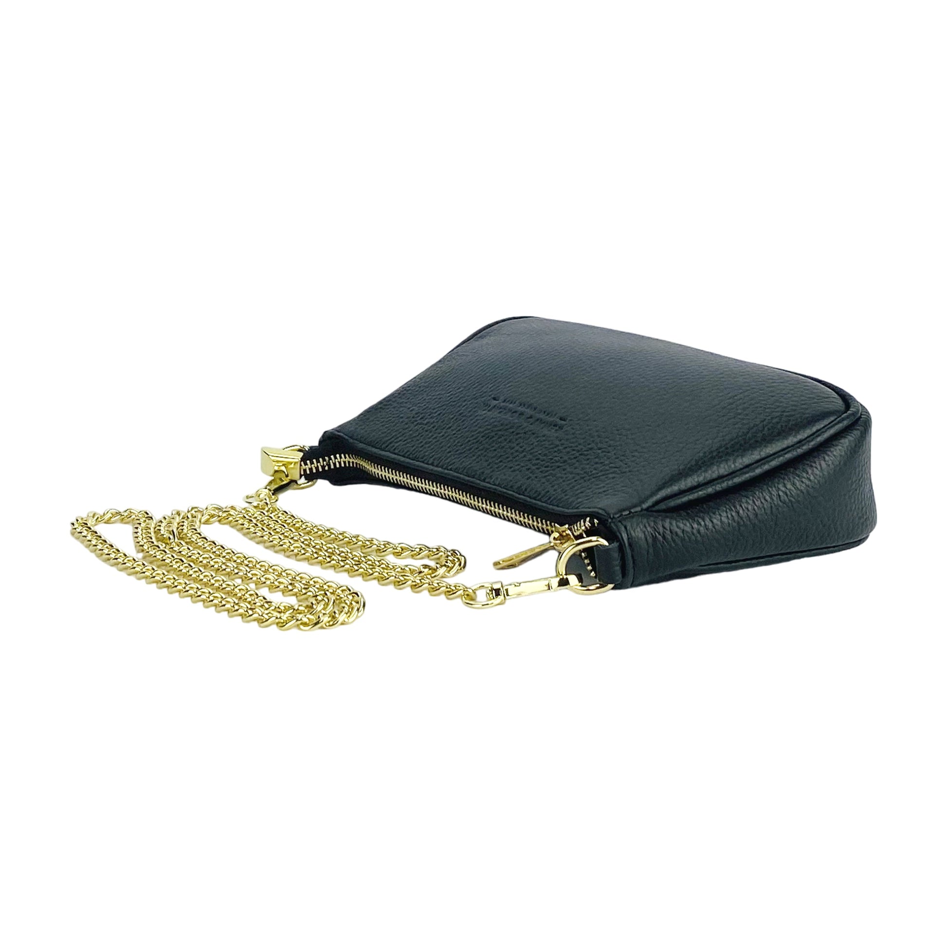 Small Genuine Leather Bag Made in Italy with Shoulder Strap