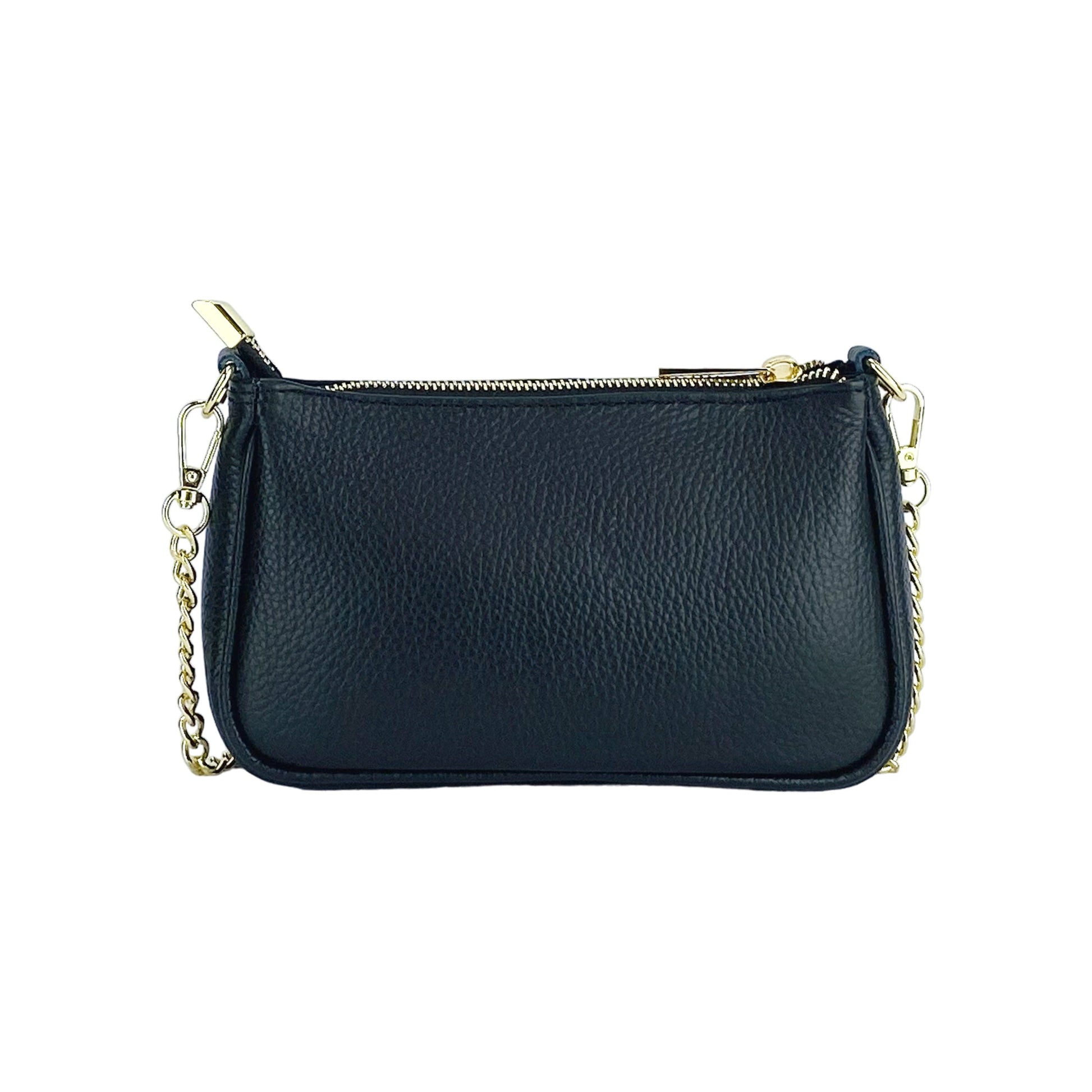 Small Genuine Leather Bag Made in Italy with Shoulder Strap