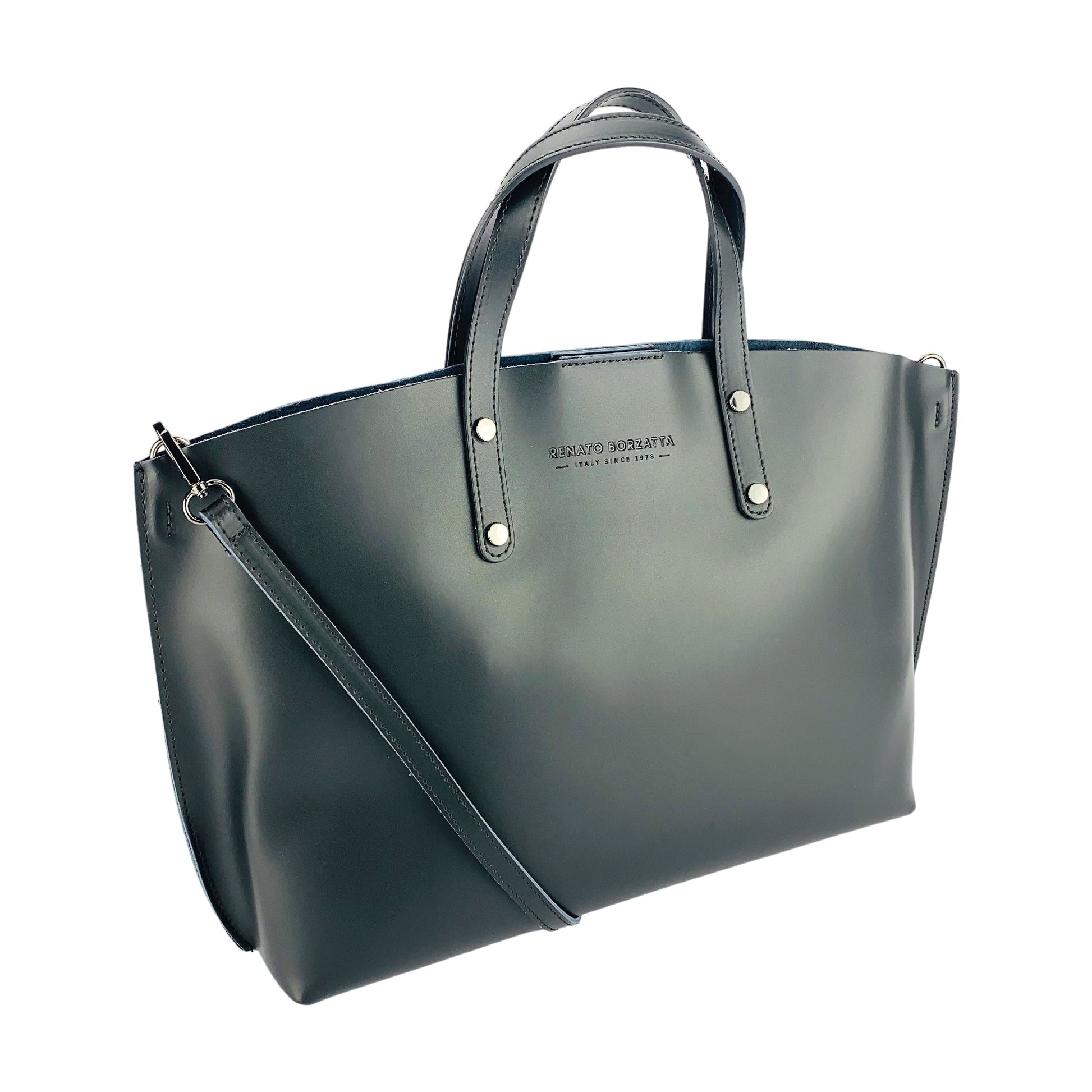 Women’s Genuine Leather Handbag Made in Italy with Shoulder Strap