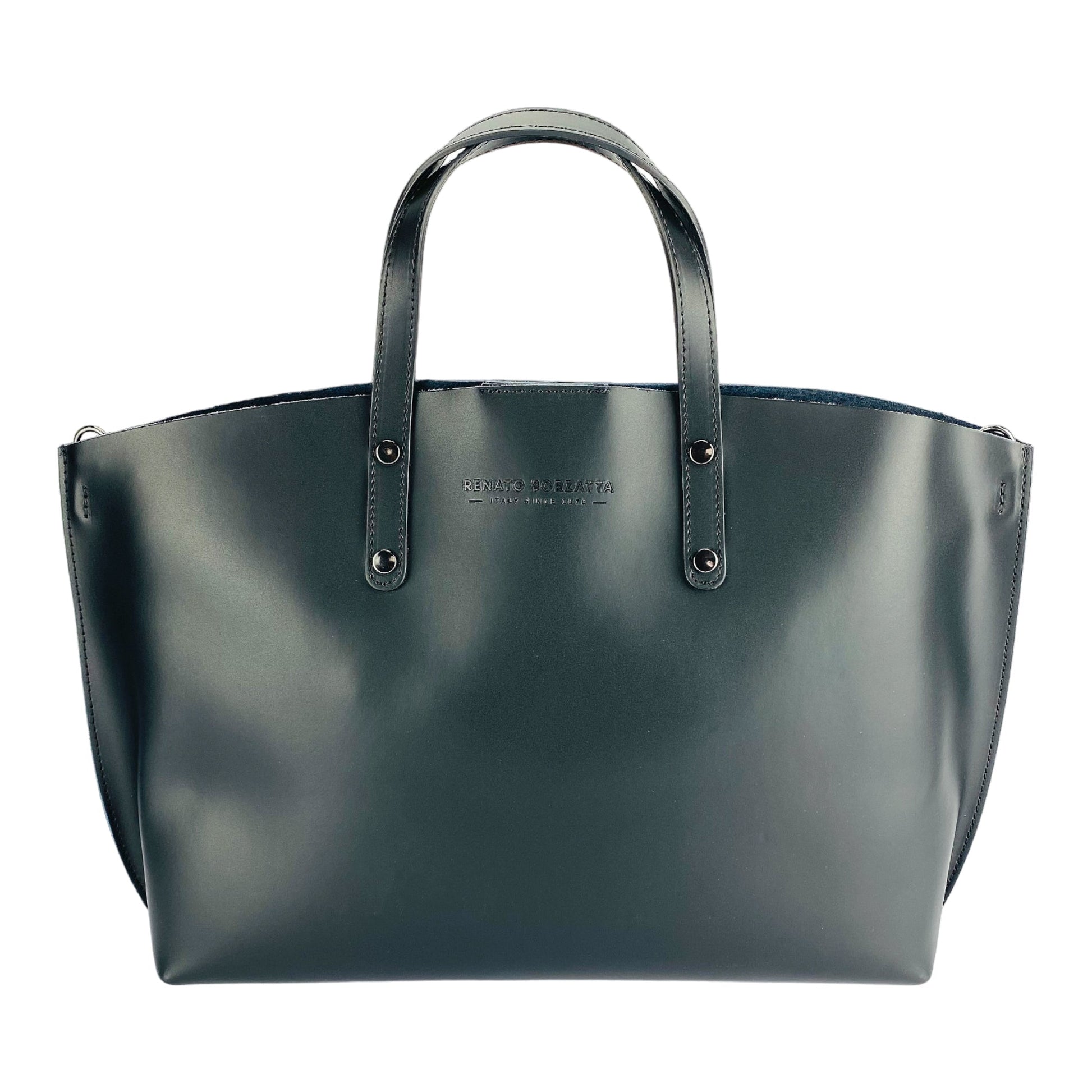 Women’s Genuine Leather Handbag Made in Italy with Shoulder Strap