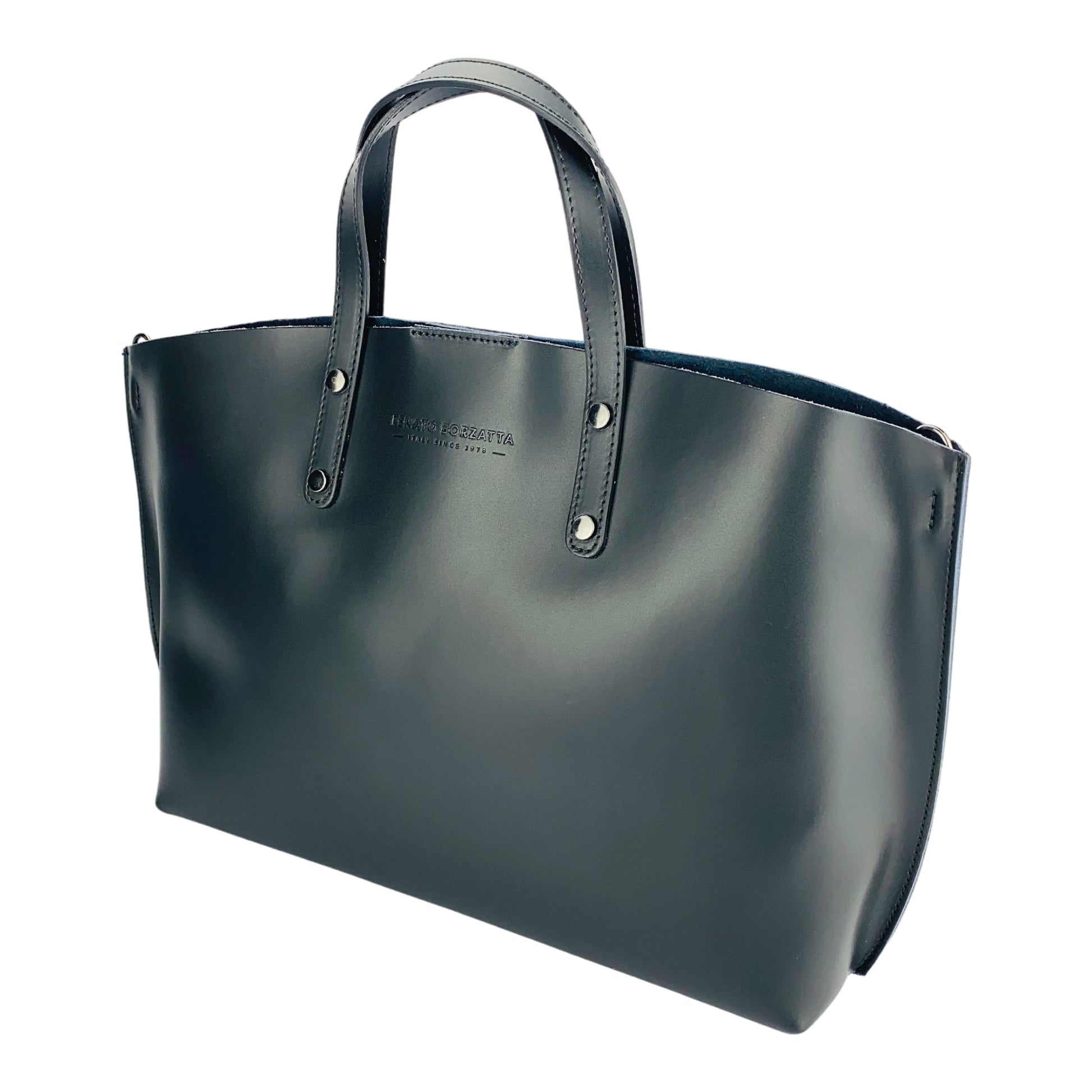 Women’s Genuine Leather Handbag Made in Italy with Shoulder Strap
