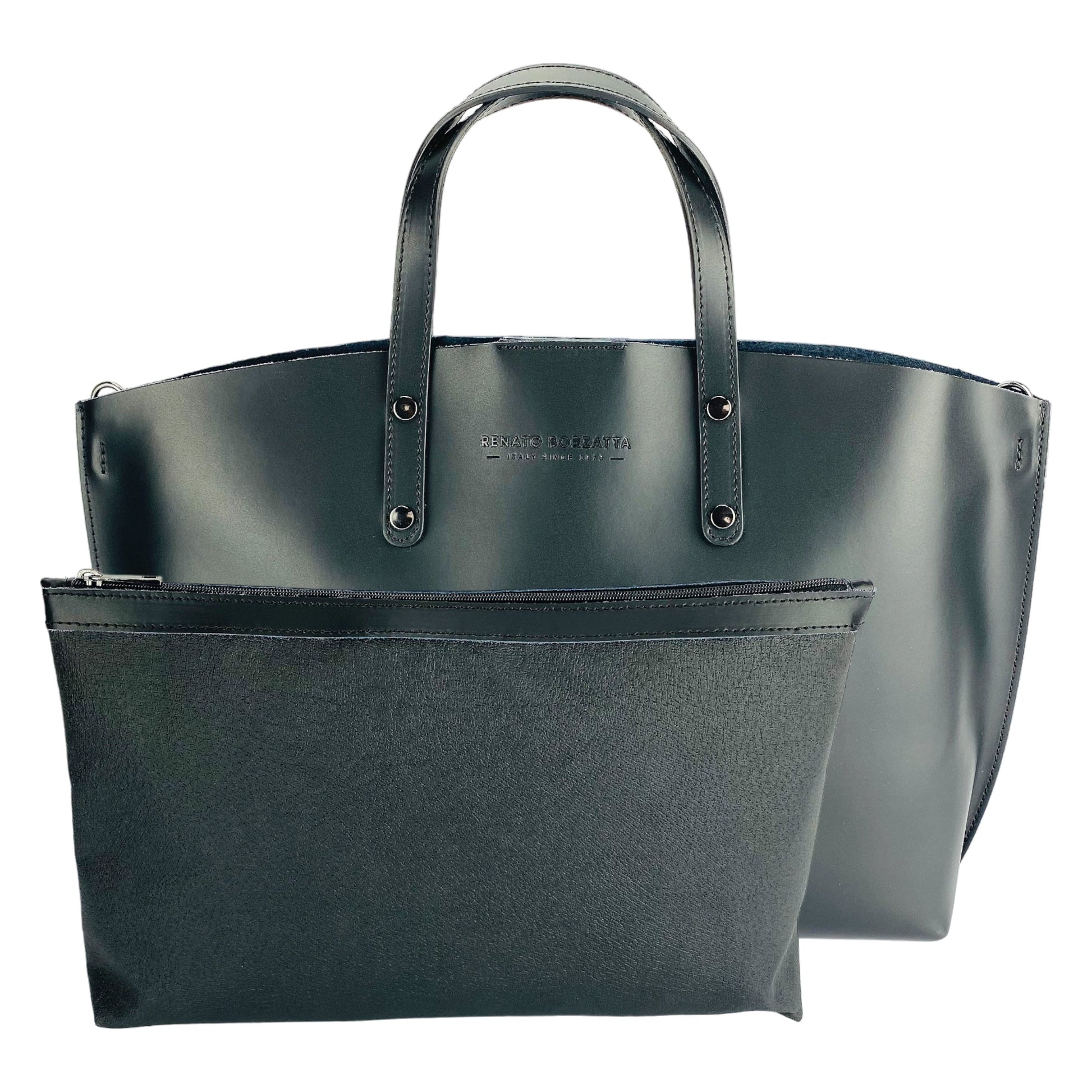 Women’s Genuine Leather Handbag Made in Italy with Shoulder Strap