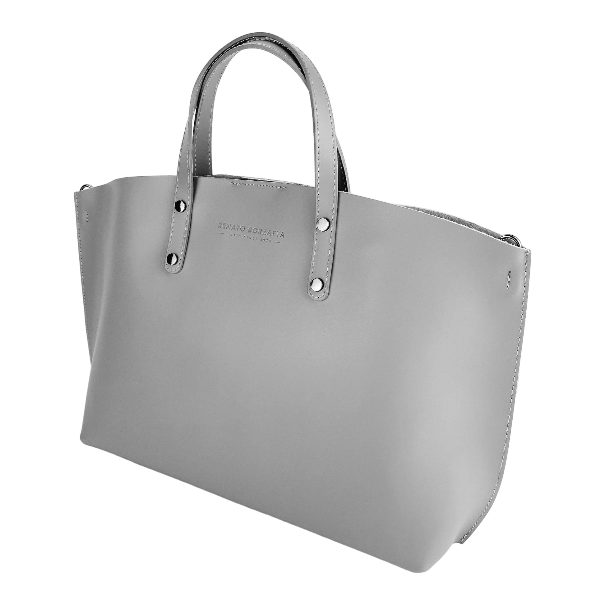 Women’s Genuine Leather Handbag Made in Italy with Removable Shoulder Strap