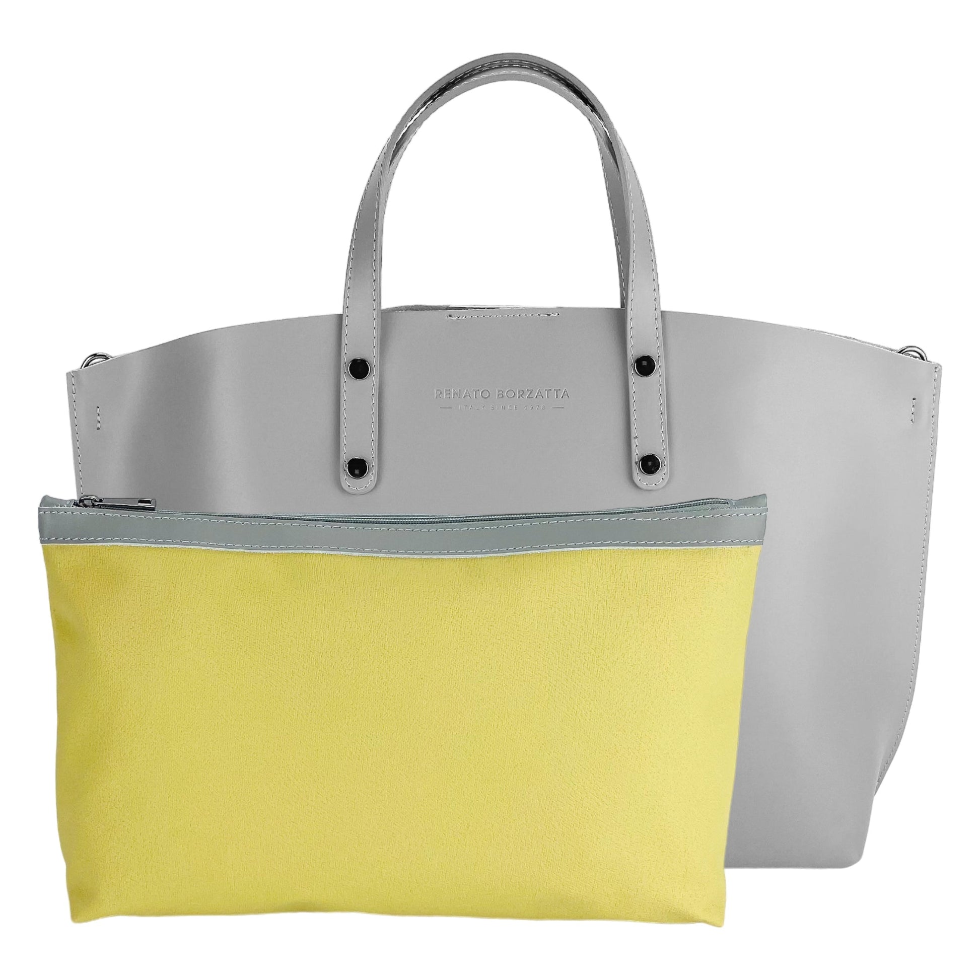 Women’s Genuine Leather Handbag Made in Italy with Removable Shoulder Strap