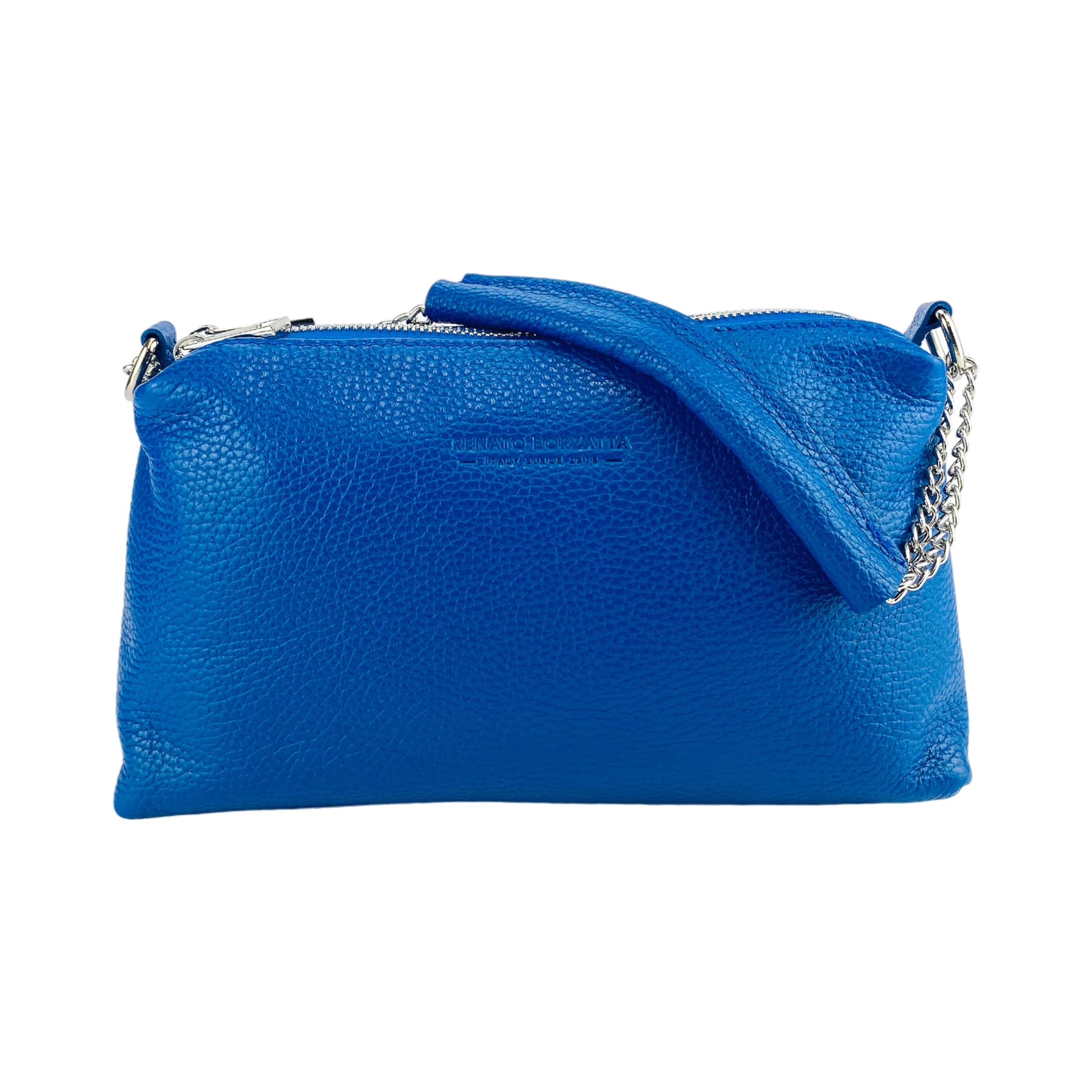 Women's Handbag with Double Zip in Genuine Leather