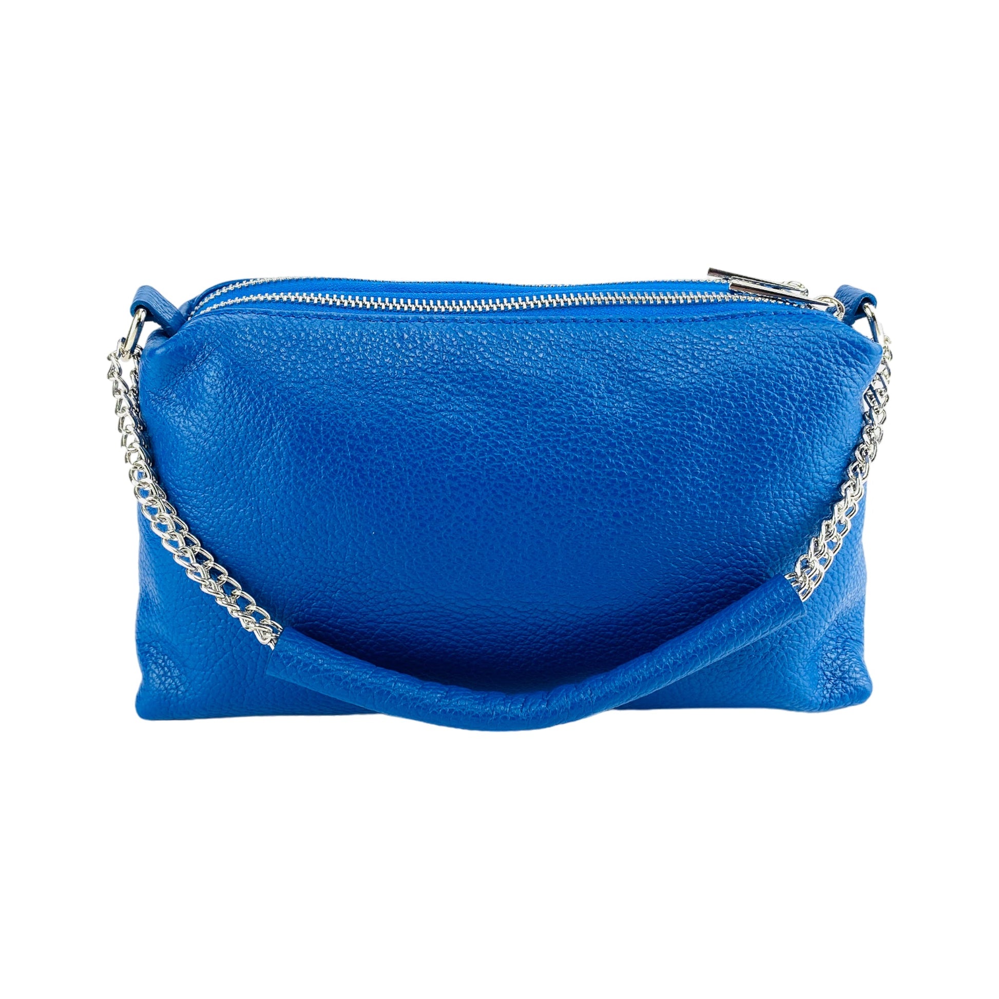 Women's Handbag with Double Zip in Genuine Leather