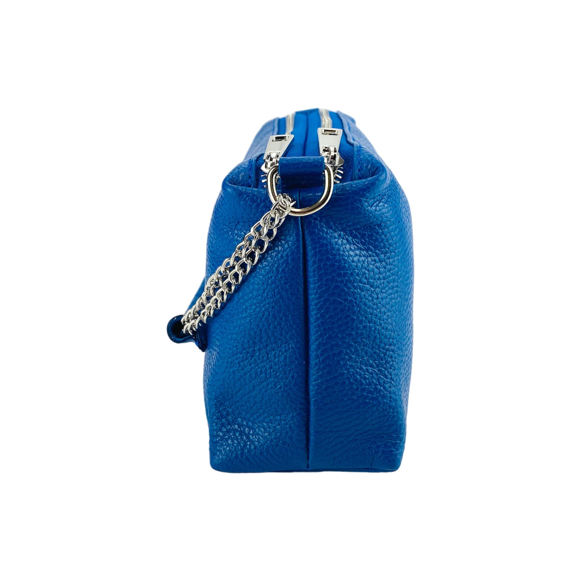 Women's Handbag with Double Zip in Genuine Leather