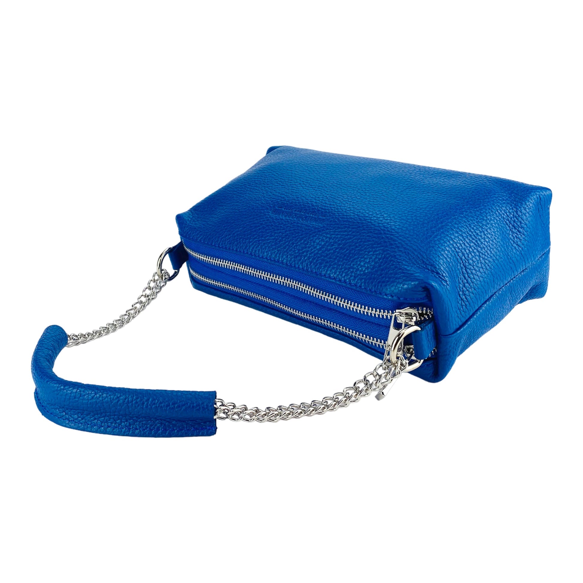 Women's Handbag with Double Zip in Genuine Leather