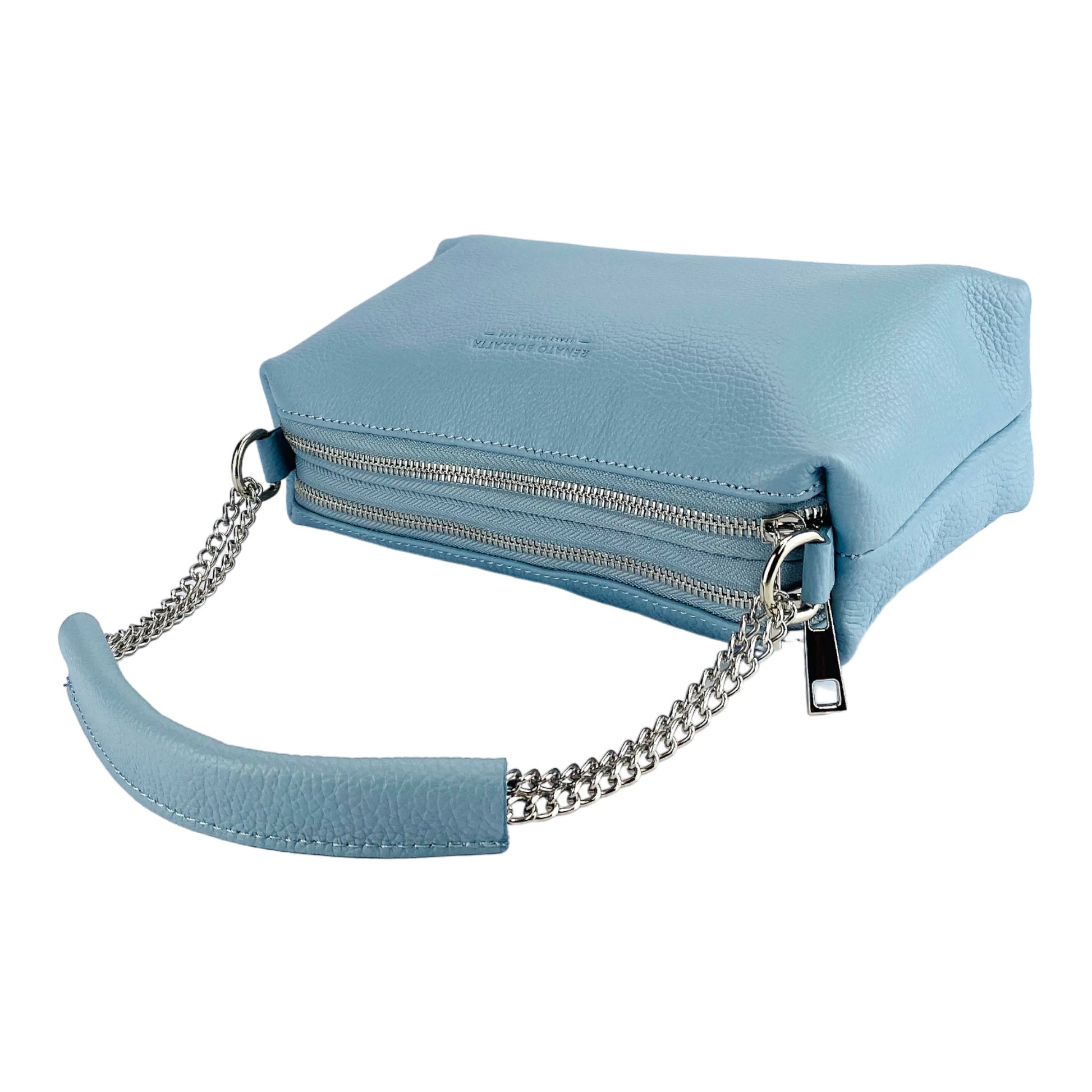 Women's Handbag with Double Zip in Genuine Leather