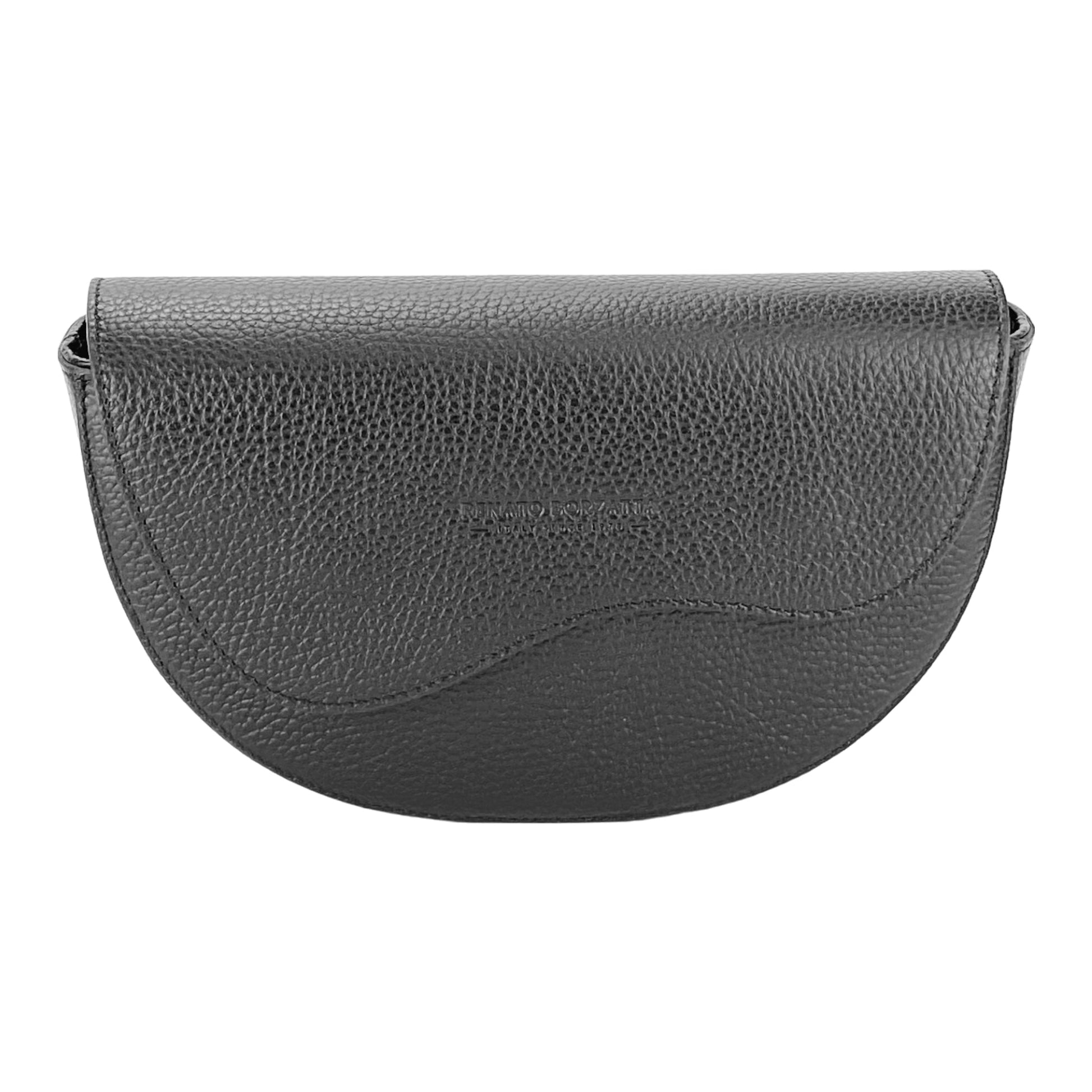Rounded Women’s Cross body Bag in Genuine Leather – Made in Italy