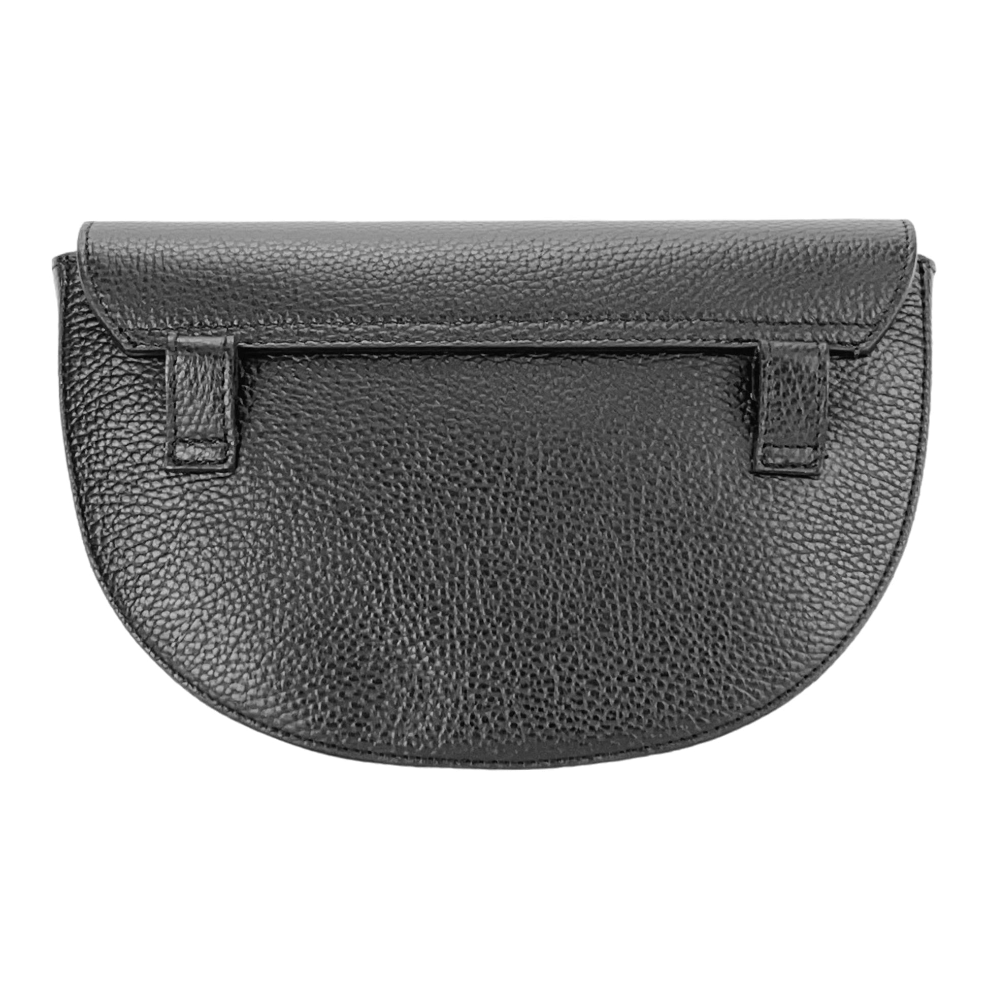 Rounded Women’s Cross body Bag in Genuine Leather – Made in Italy