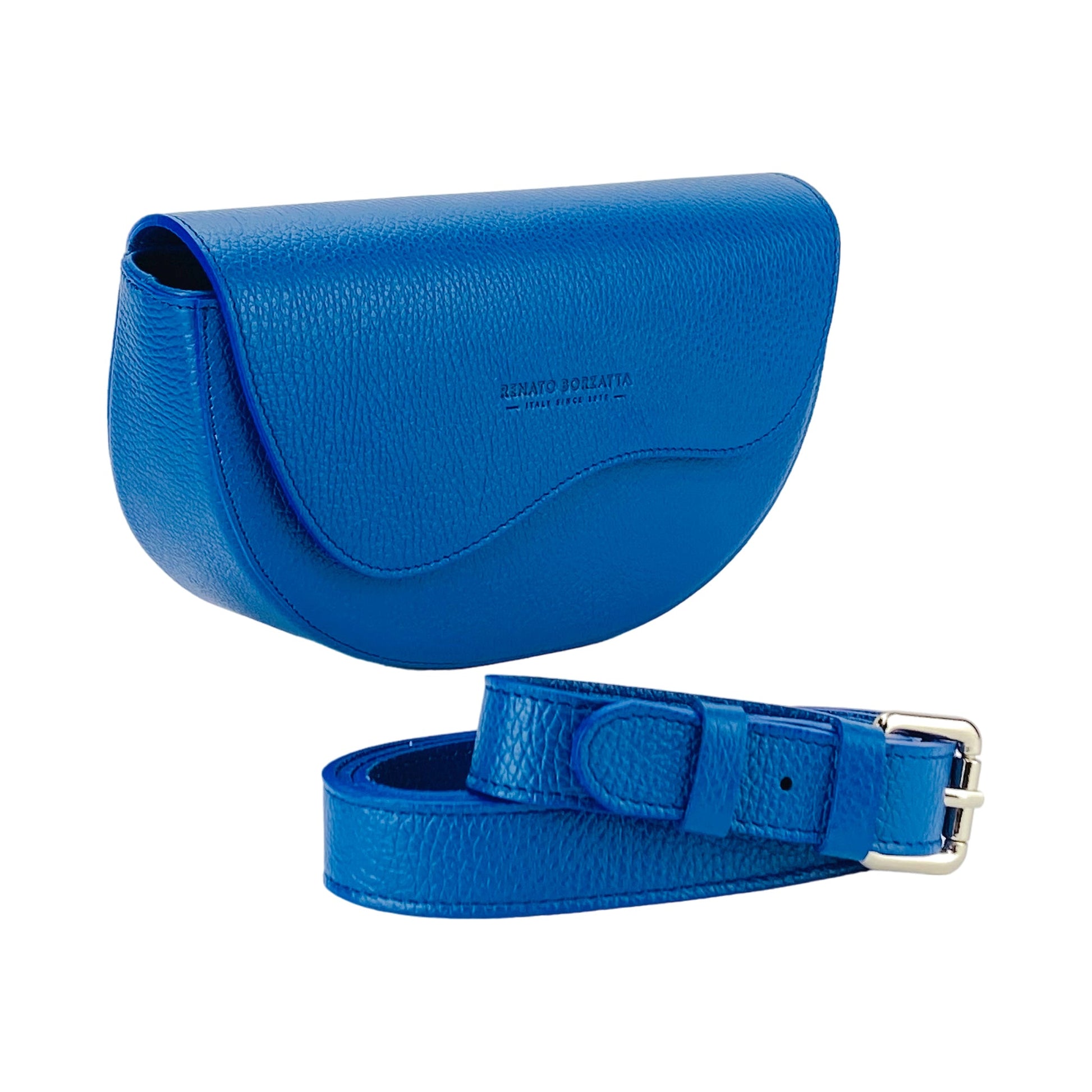 Women’s Rounded Crossbody Bag in Genuine Leather – Made in Italy