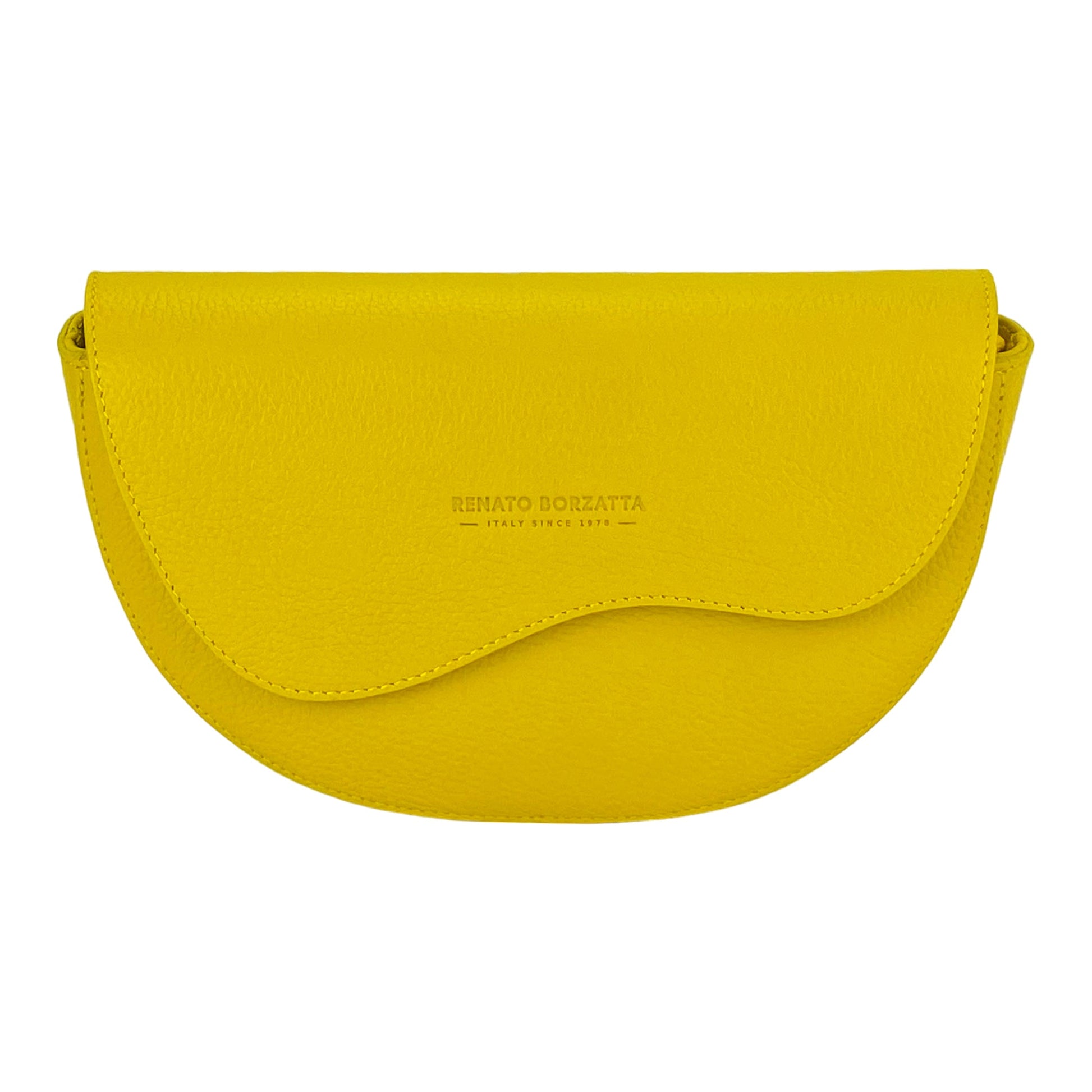 Women’s Rounded Crossbody Bag in Genuine Leather – Made in Italy
