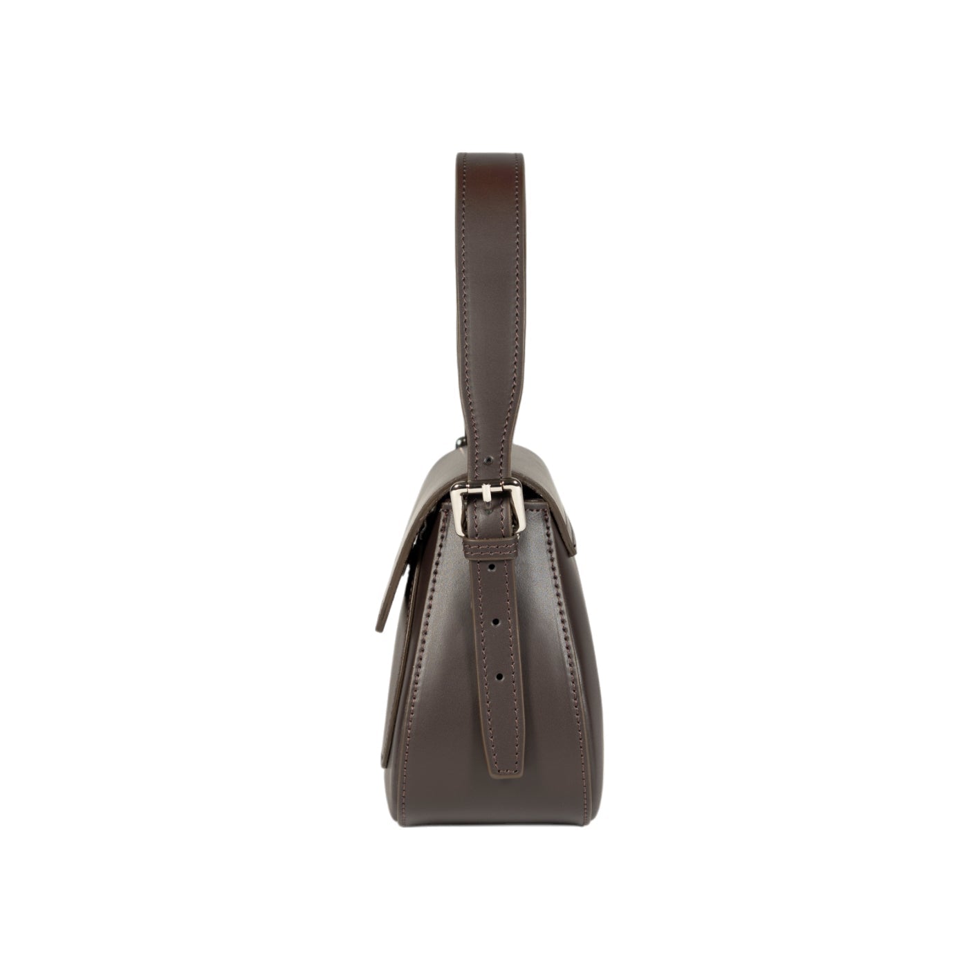 Women's Shoulder Bag with Flap in Genuine Leather