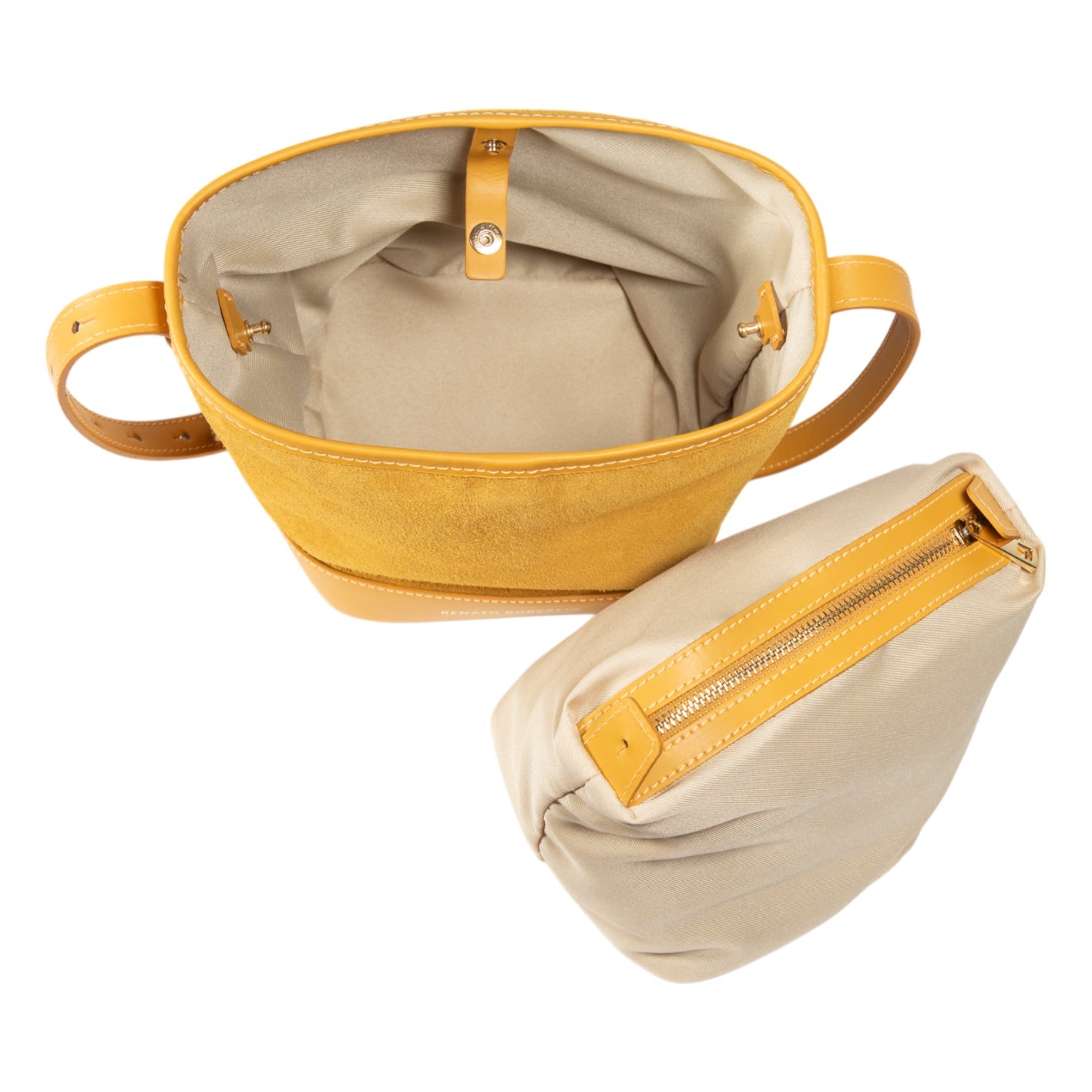 Women’s Brenda Bucket Bag in Genuine Leather – Made in Italy