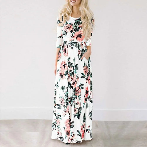 2025 Women's Maxi Dress in Elegant Floral Print