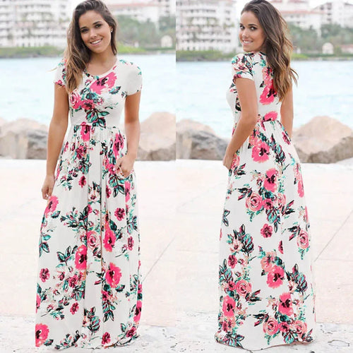 2025 Women's Maxi Dress in Elegant Floral Print