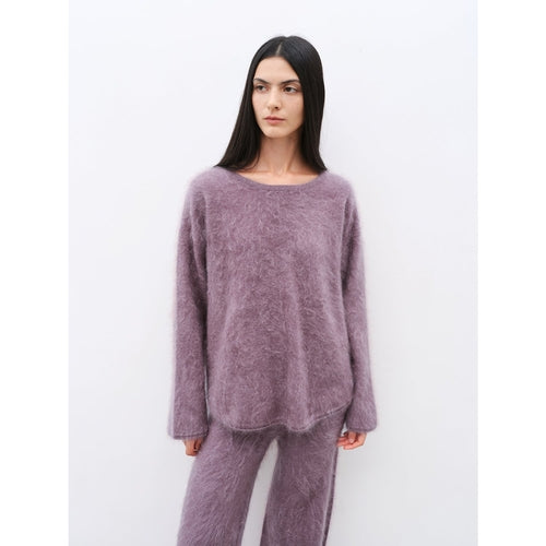 "Half-Ripe Winter" Cashmere Comfortable Loose-Fit Crewneck Sweater and