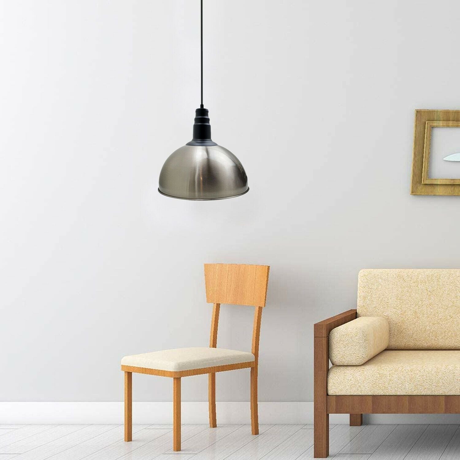Modern Satin Nickel Pendant Lighting~1975