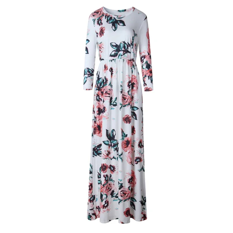 2025 Women's Maxi Dress in Elegant Floral Print